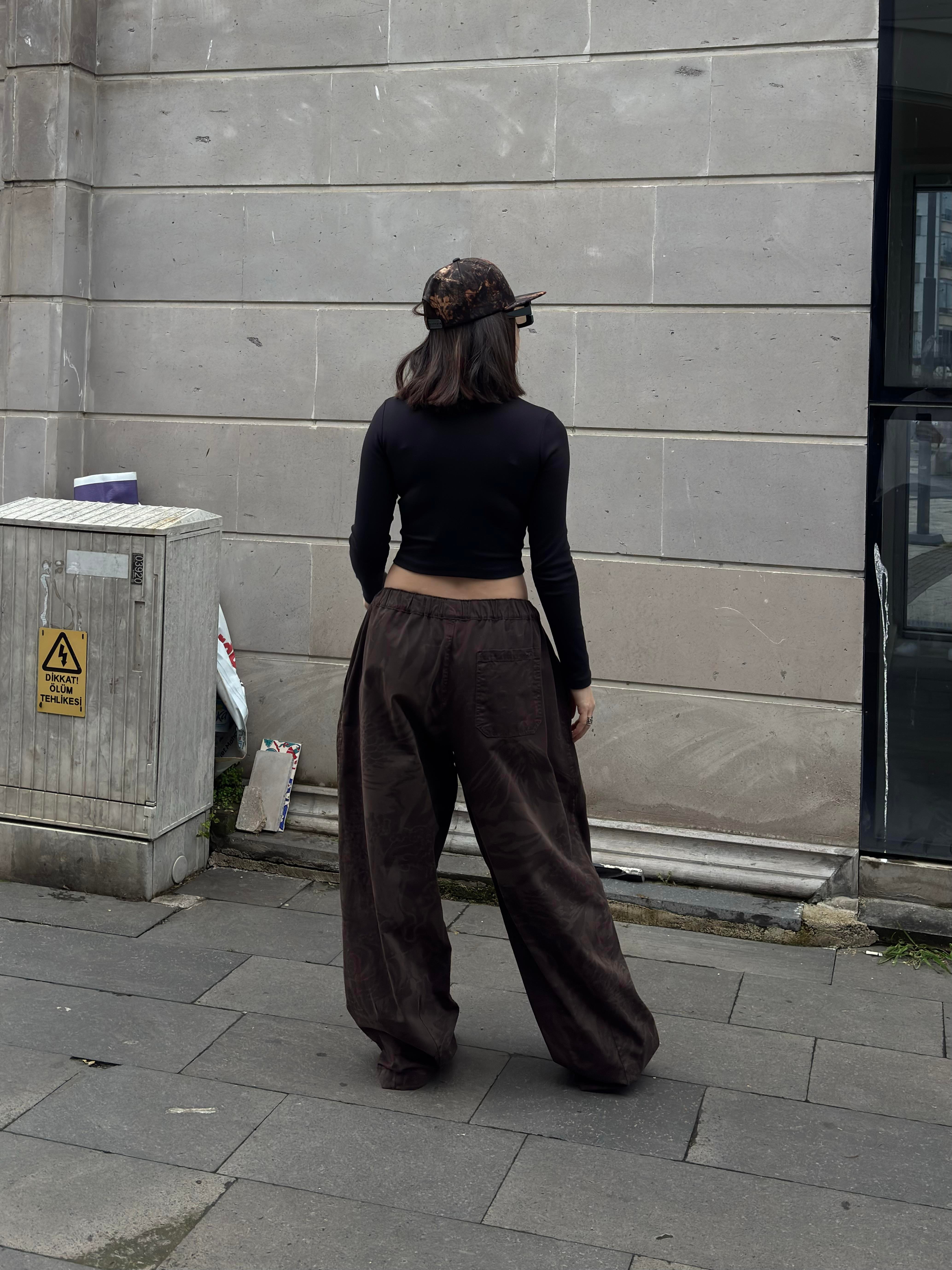 Premium  Chocolate Bobbi Eagle Cocoon Pants