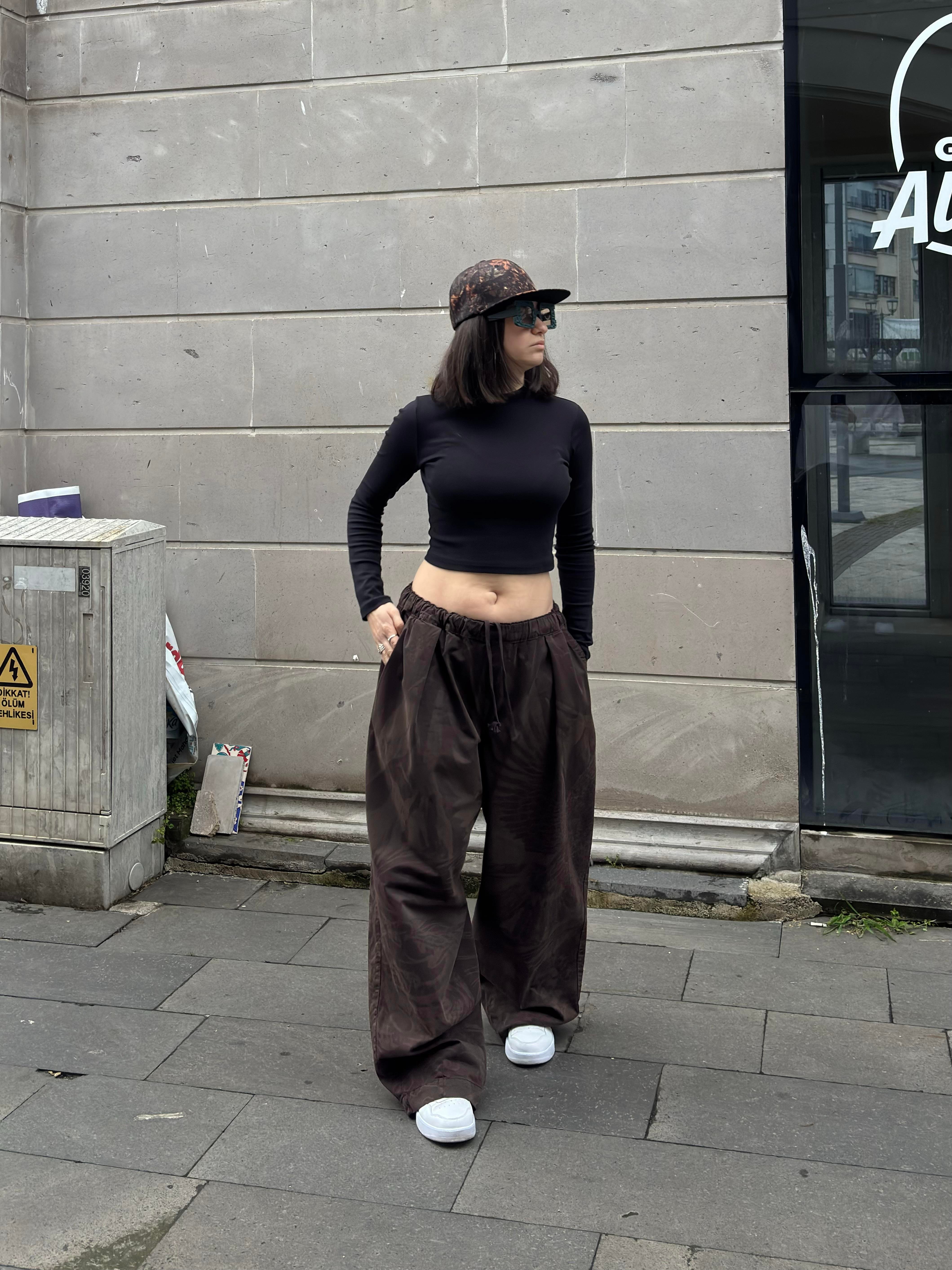 Premium  Chocolate Bobbi Eagle Cocoon Pants