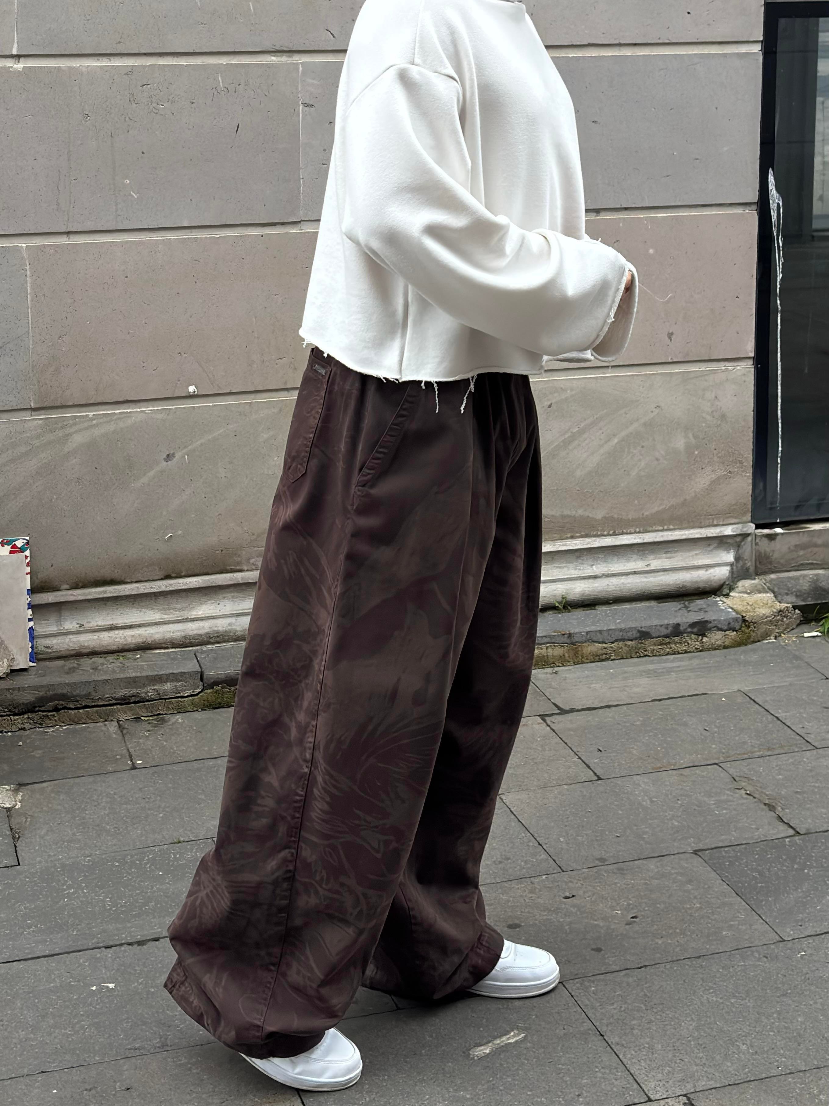 Premium  Chocolate Bobbi Eagle Cocoon Pants