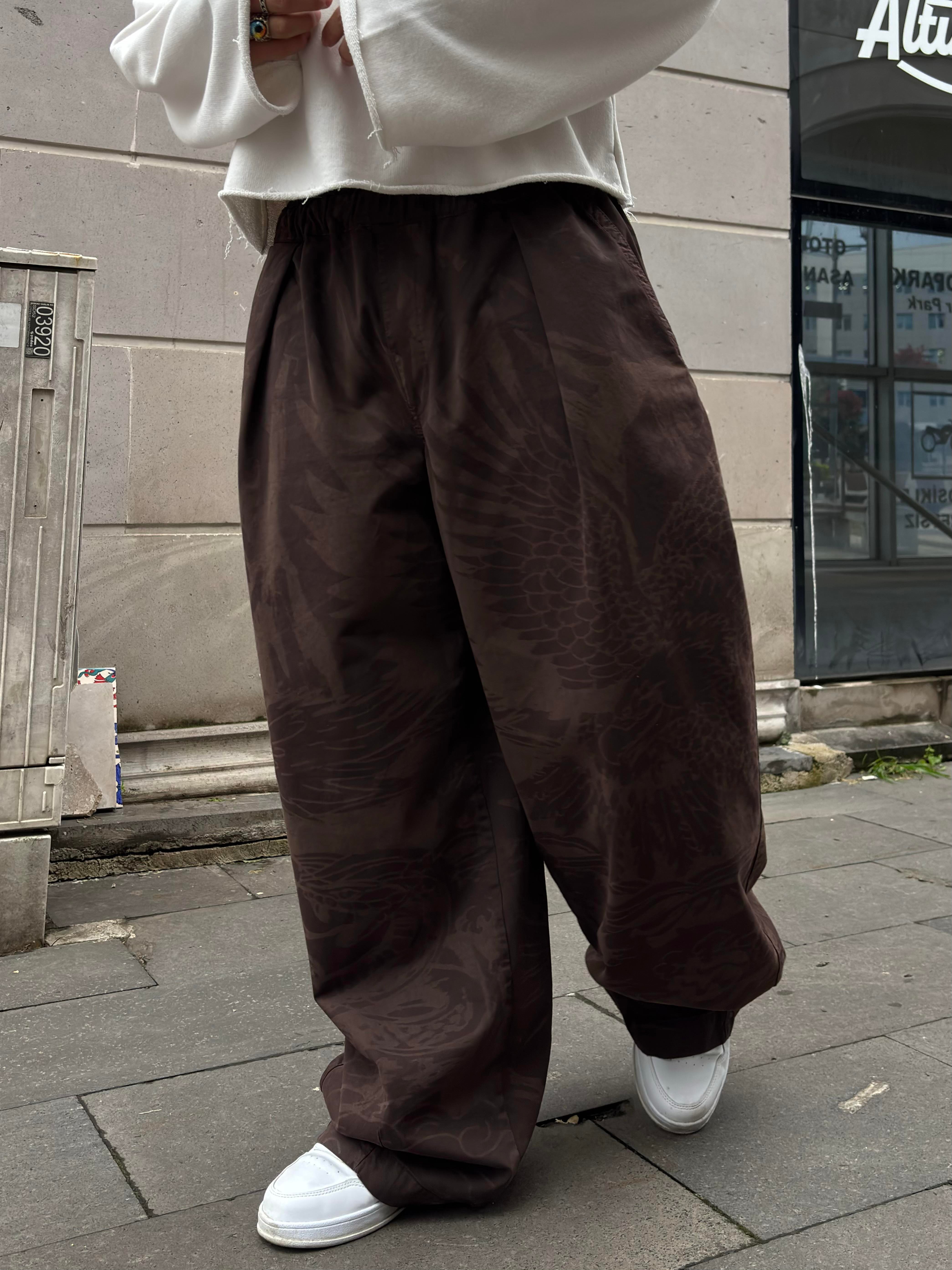Premium  Chocolate Bobbi Eagle Cocoon Pants