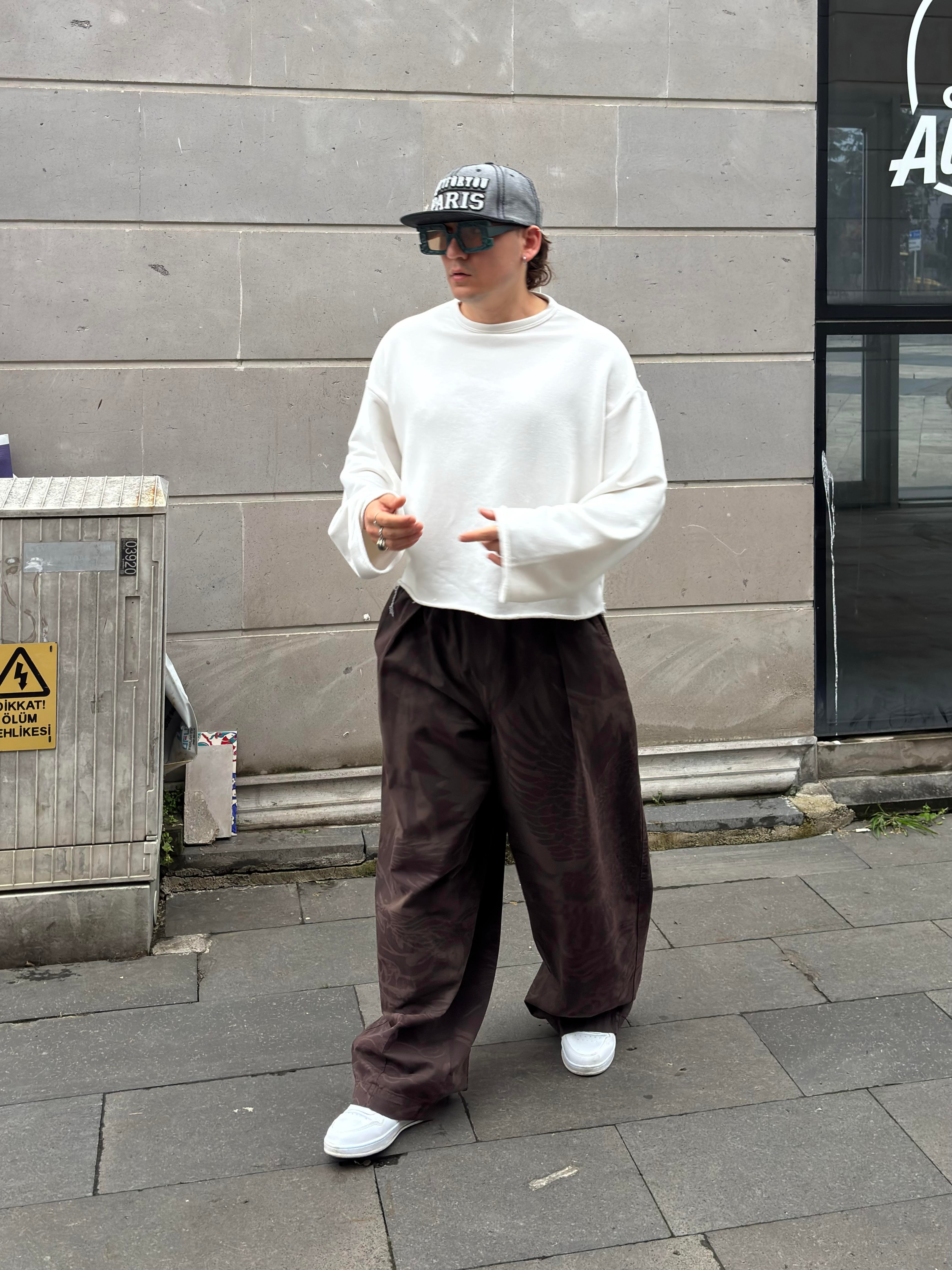 Premium  Chocolate Bobbi Eagle Cocoon Pants