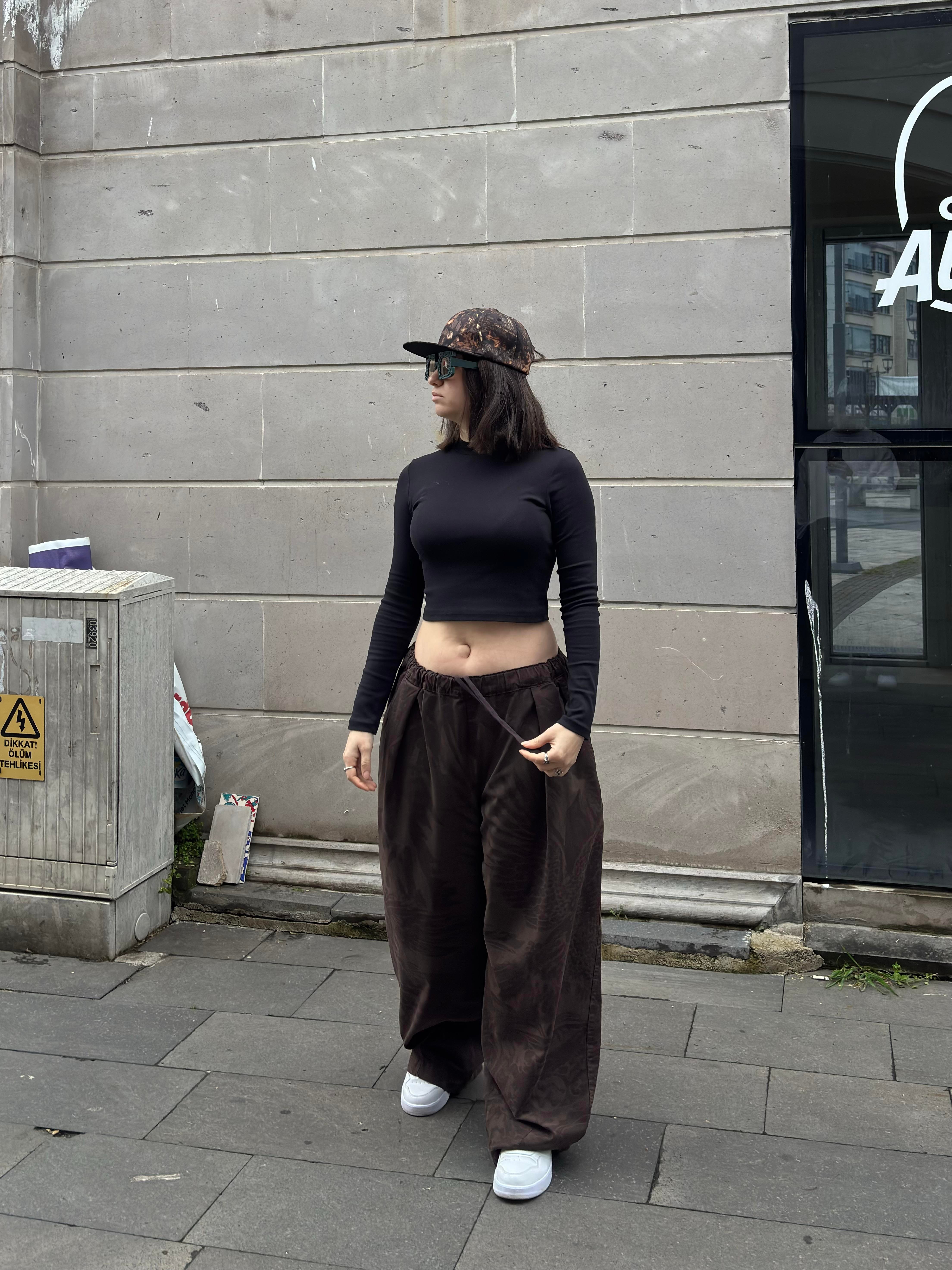 Premium  Chocolate Bobbi Eagle Cocoon Pants