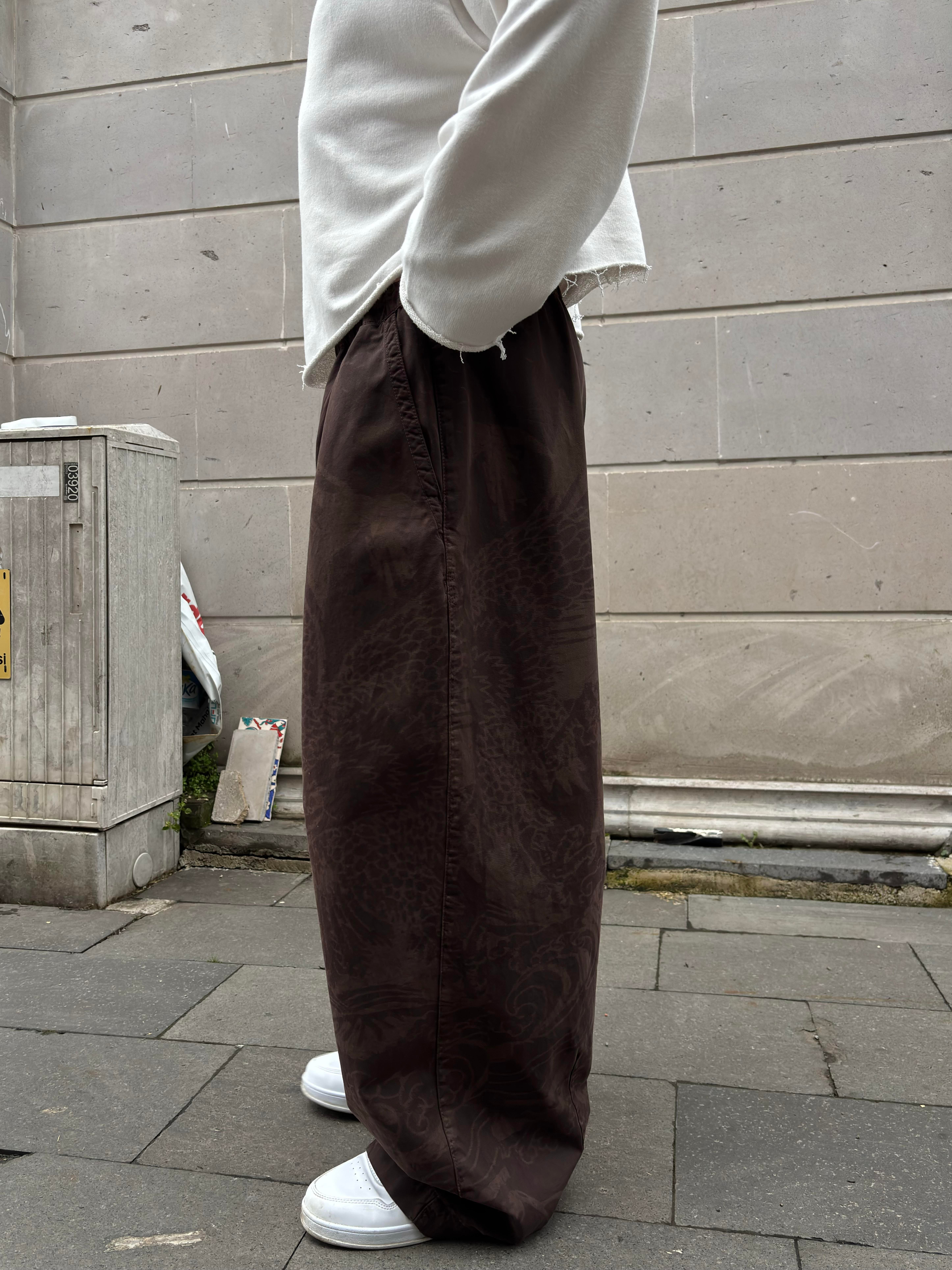 Premium  Chocolate Bobbi Eagle Cocoon Pants