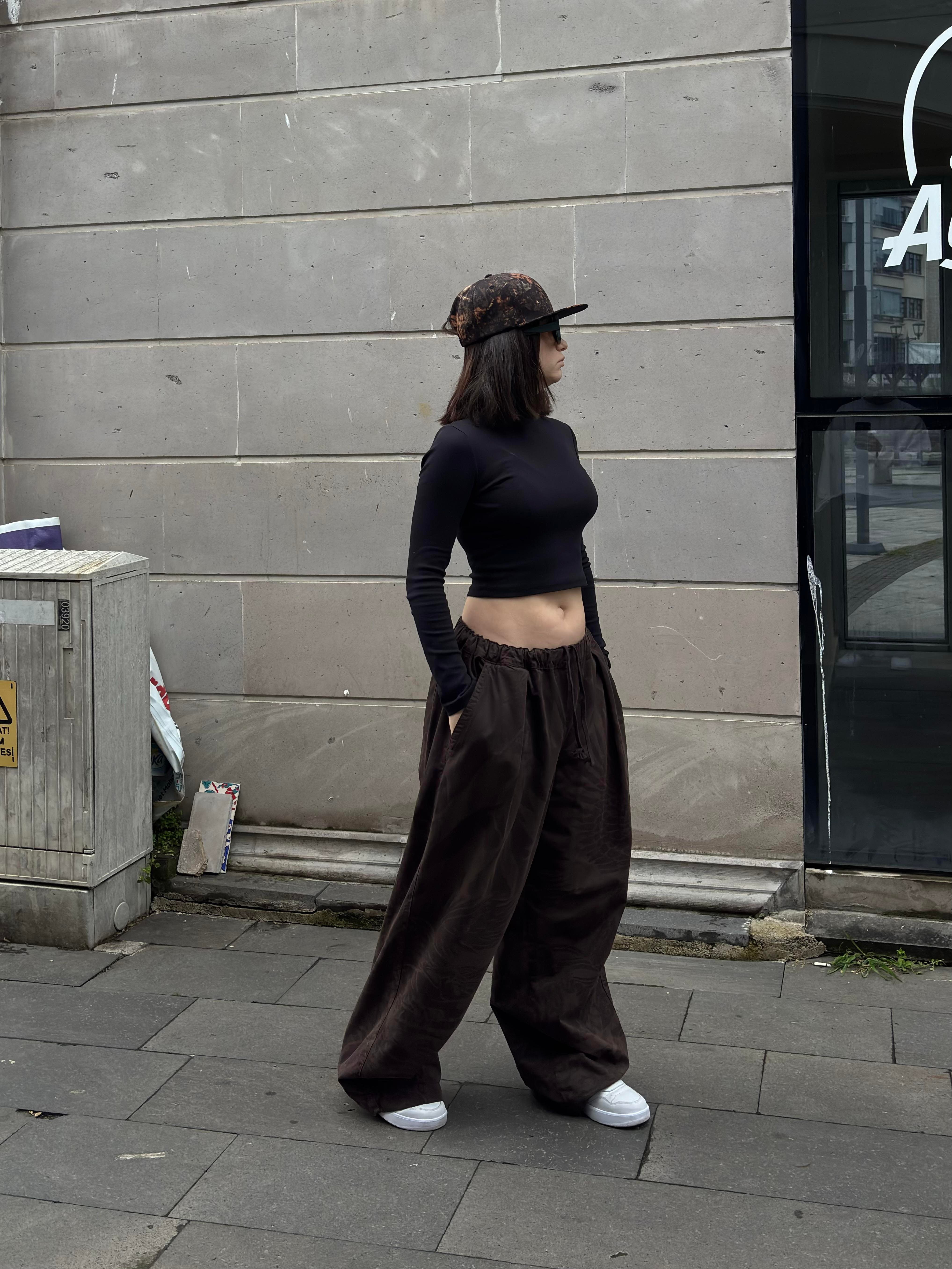 Premium  Chocolate Bobbi Eagle Cocoon Pants