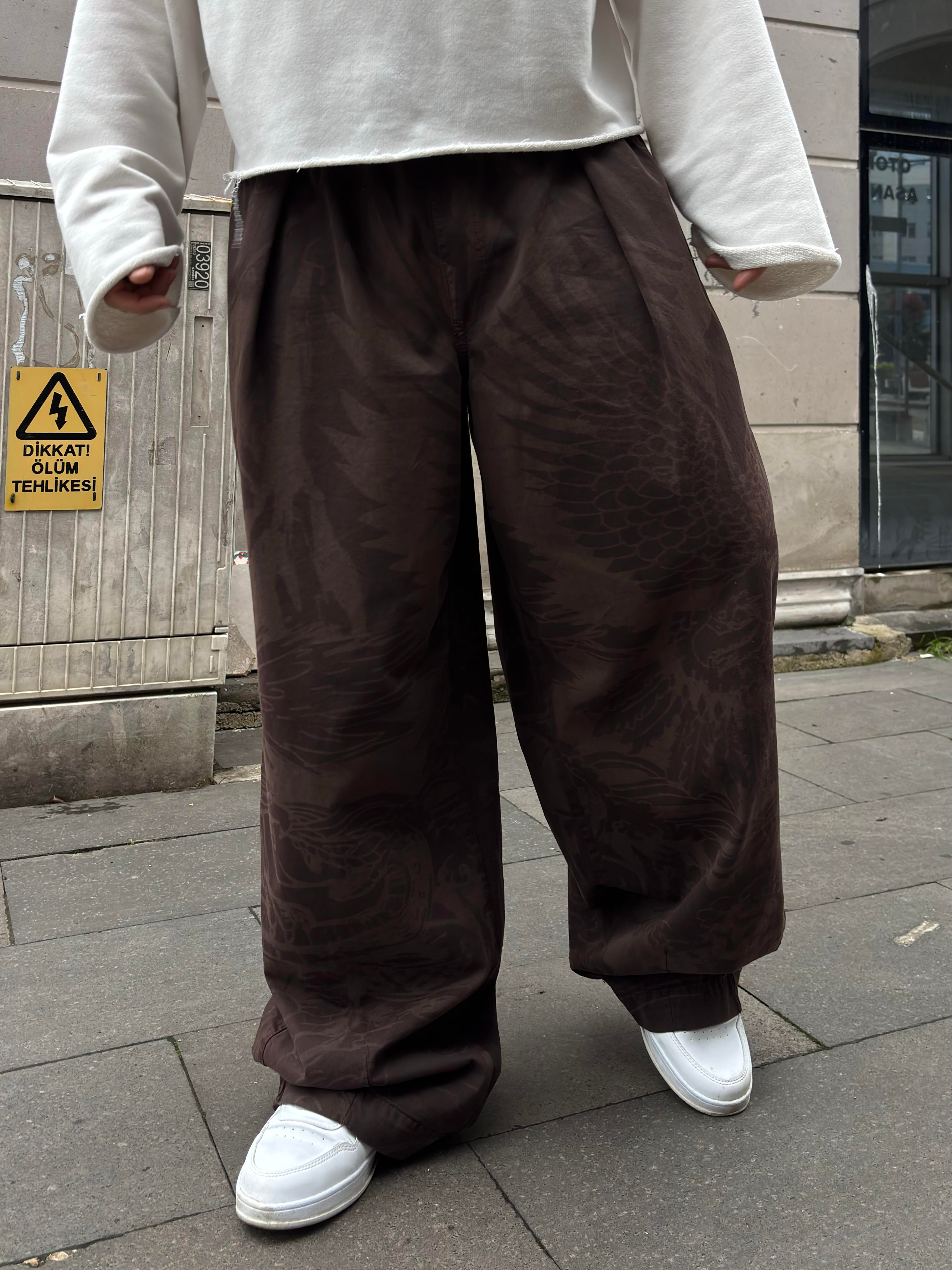 Premium  Chocolate Bobbi Eagle Cocoon Pants