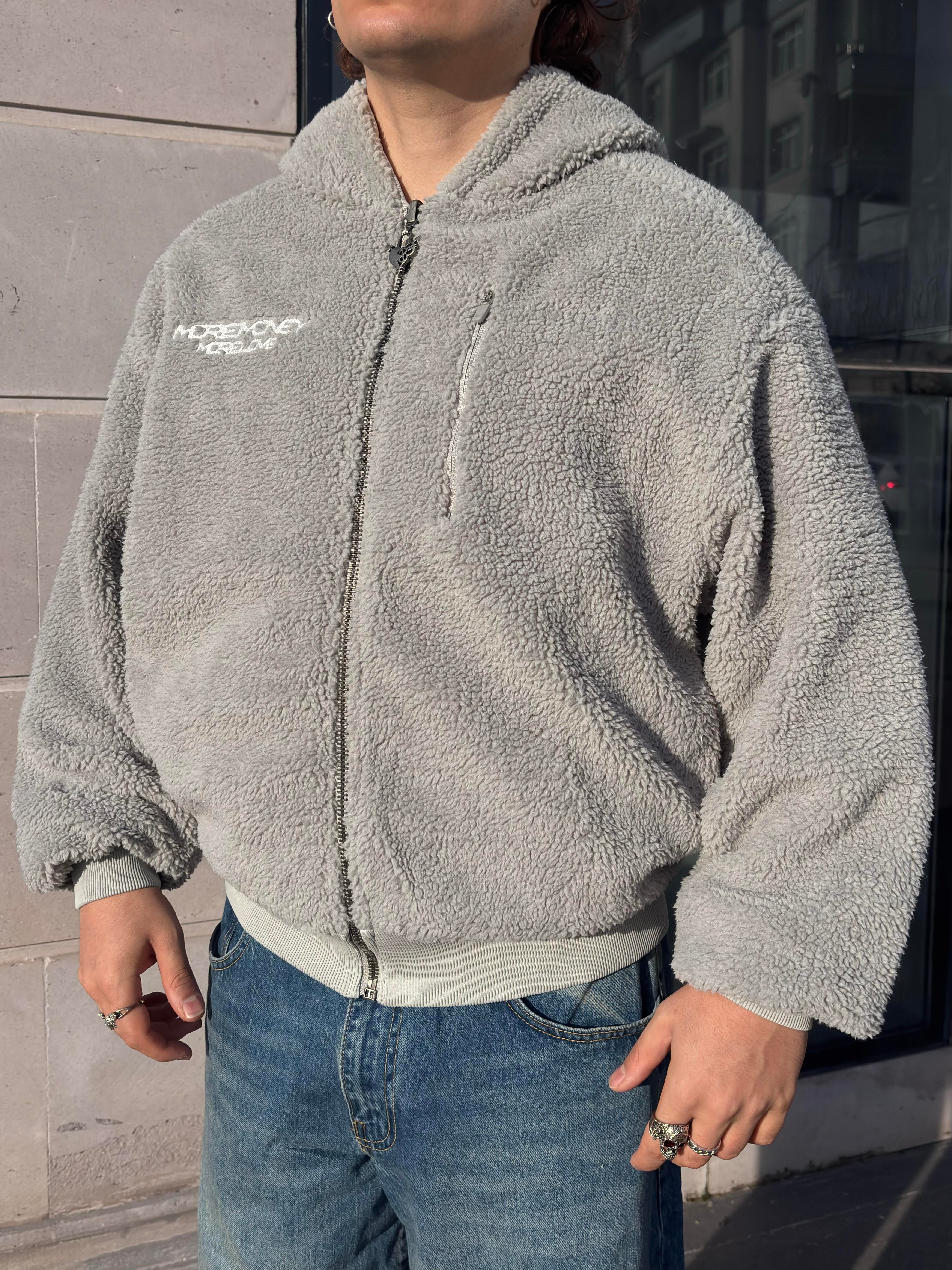 Premium Çift Taraflı Nakışlı Zip Hoodie