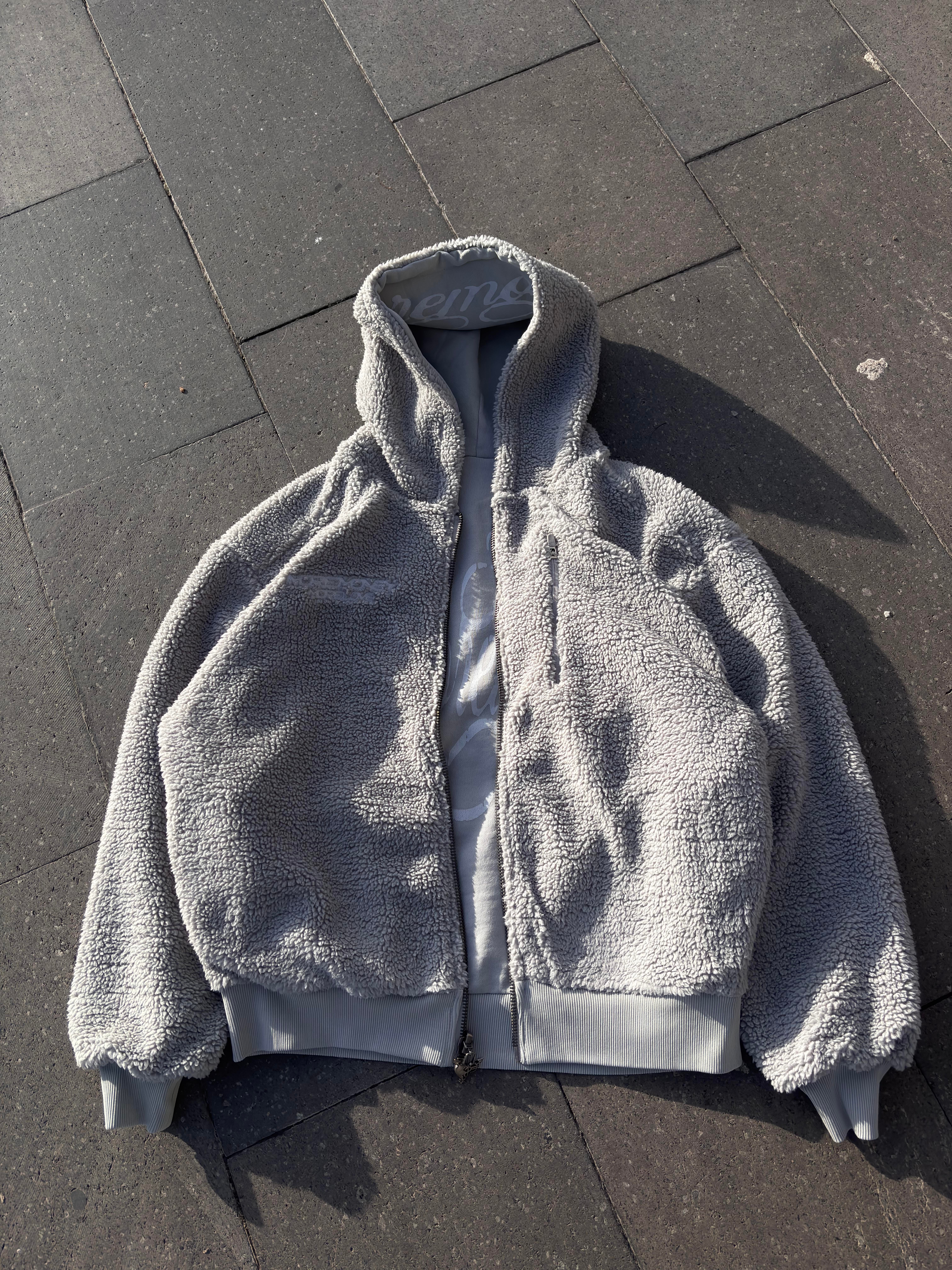 Premium Çift Taraflı Nakışlı Zip Hoodie