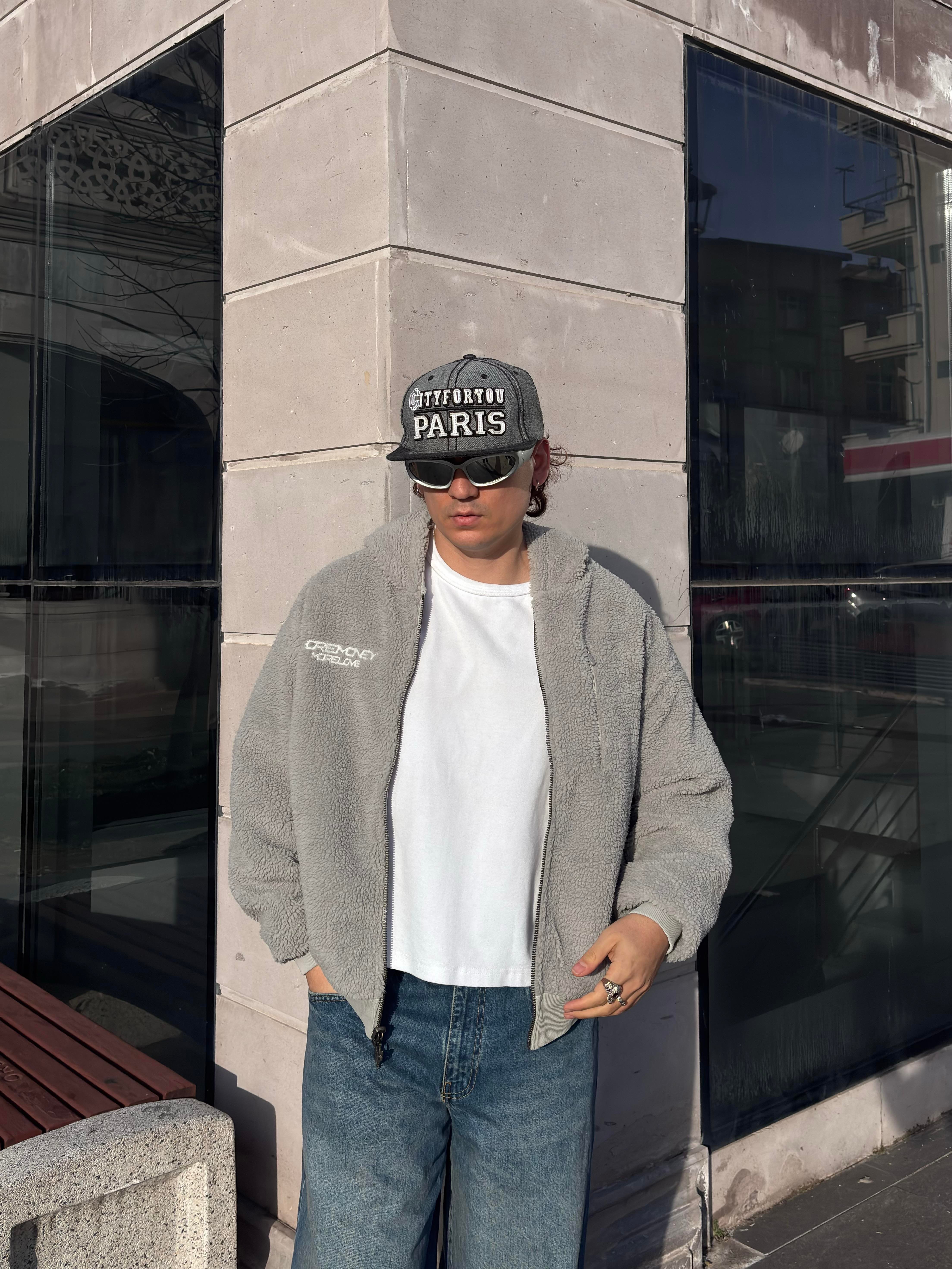 Premium Çift Taraflı Nakışlı Zip Hoodie