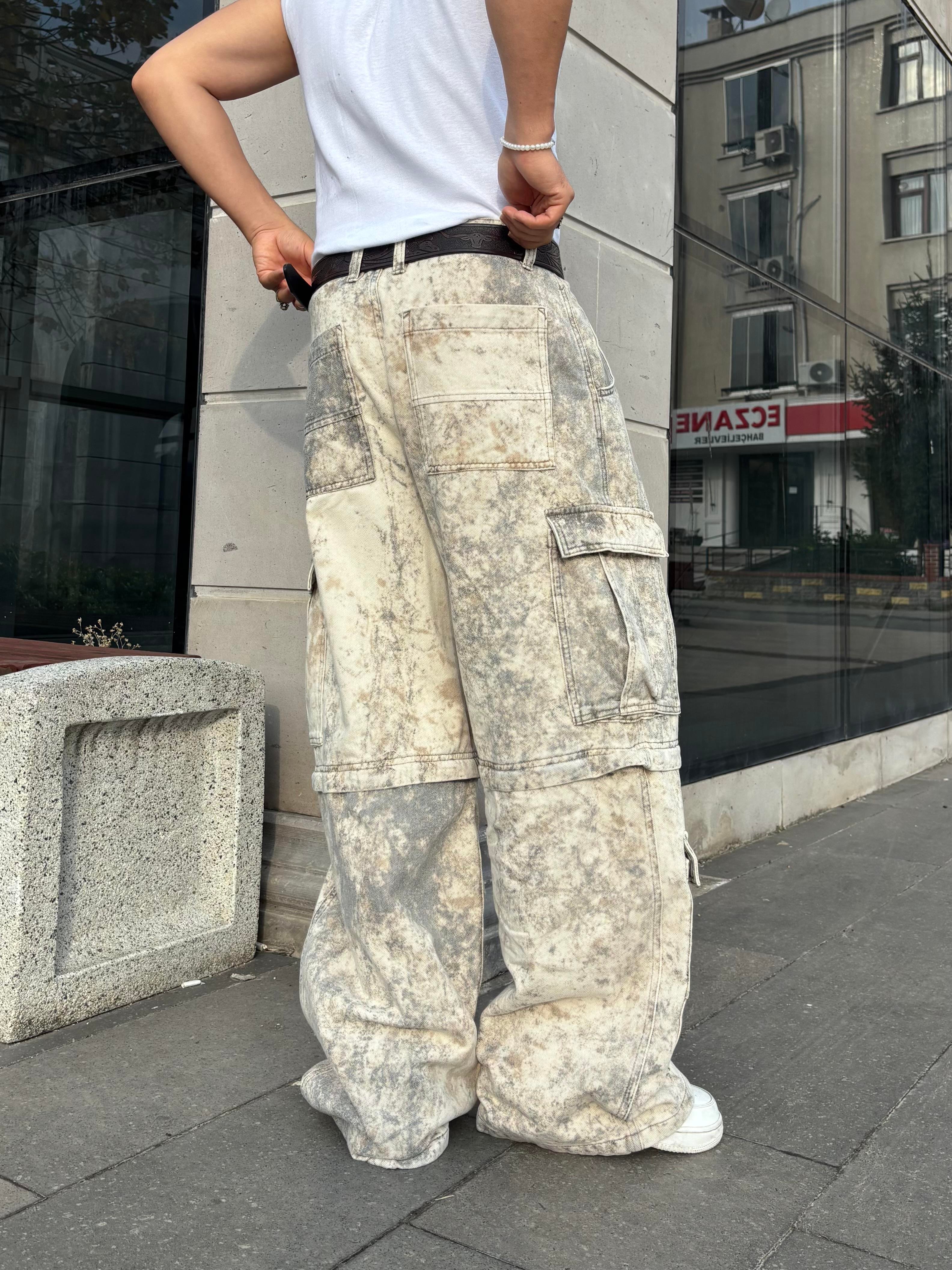 Premium Cream Tone Camouflage Multi Pocket Jorts/Pants 