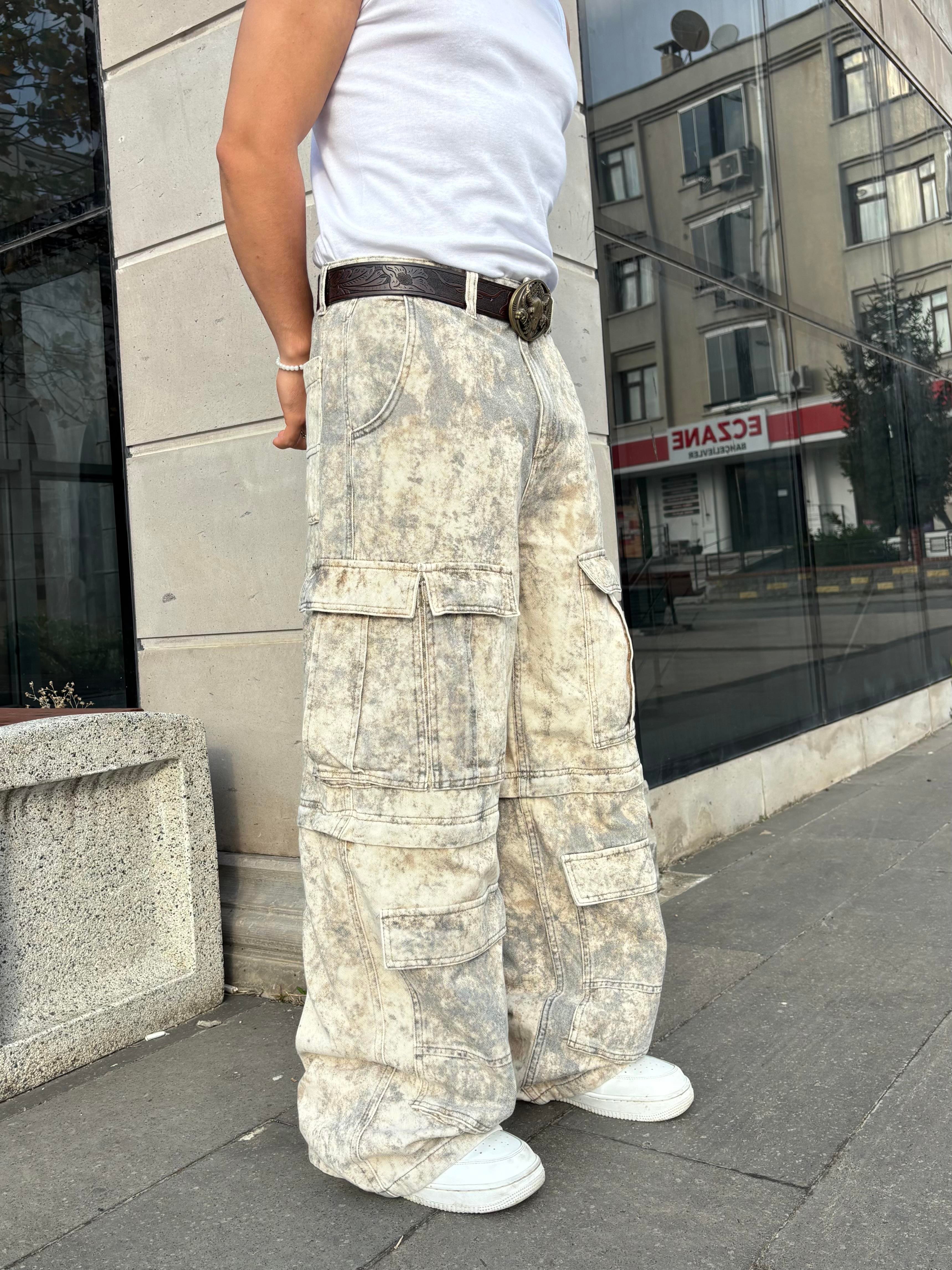 Premium Cream Tone Camouflage Multi Pocket Jorts/Pants 