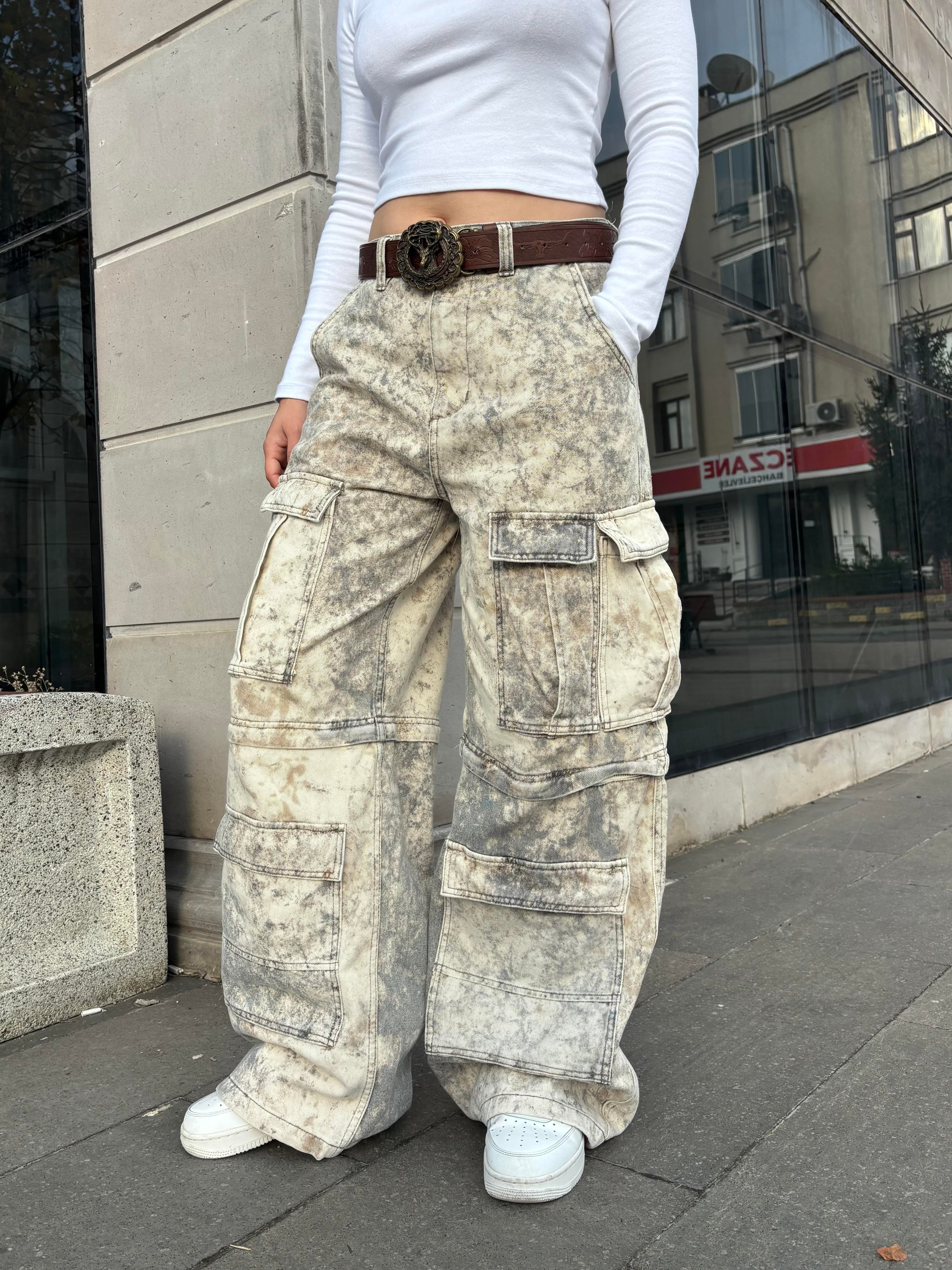 Premium Cream Tone Camouflage Multi Pocket Jorts/Pants 