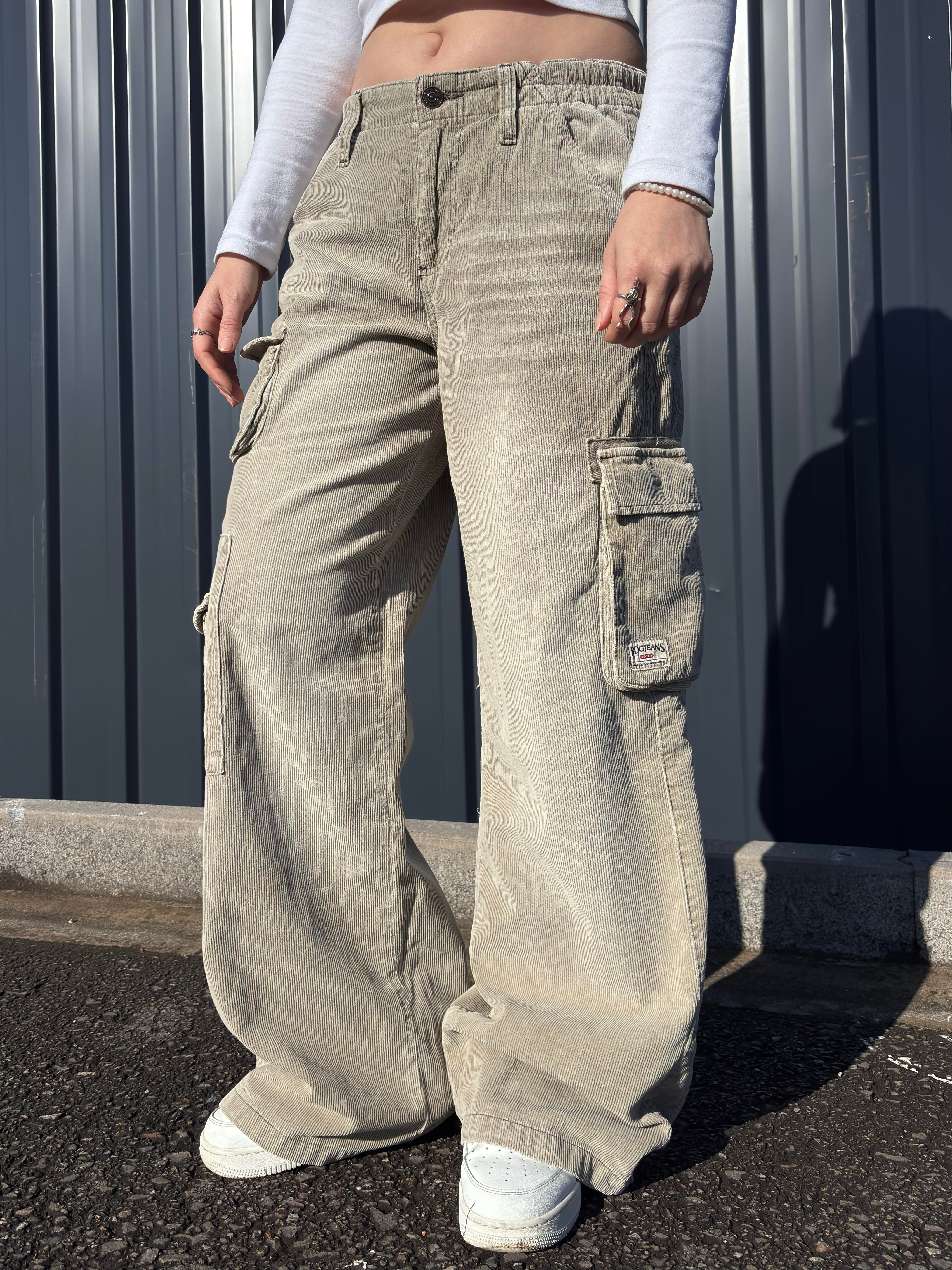 Premium Cyber Y2K Cargo Kadife Pants
