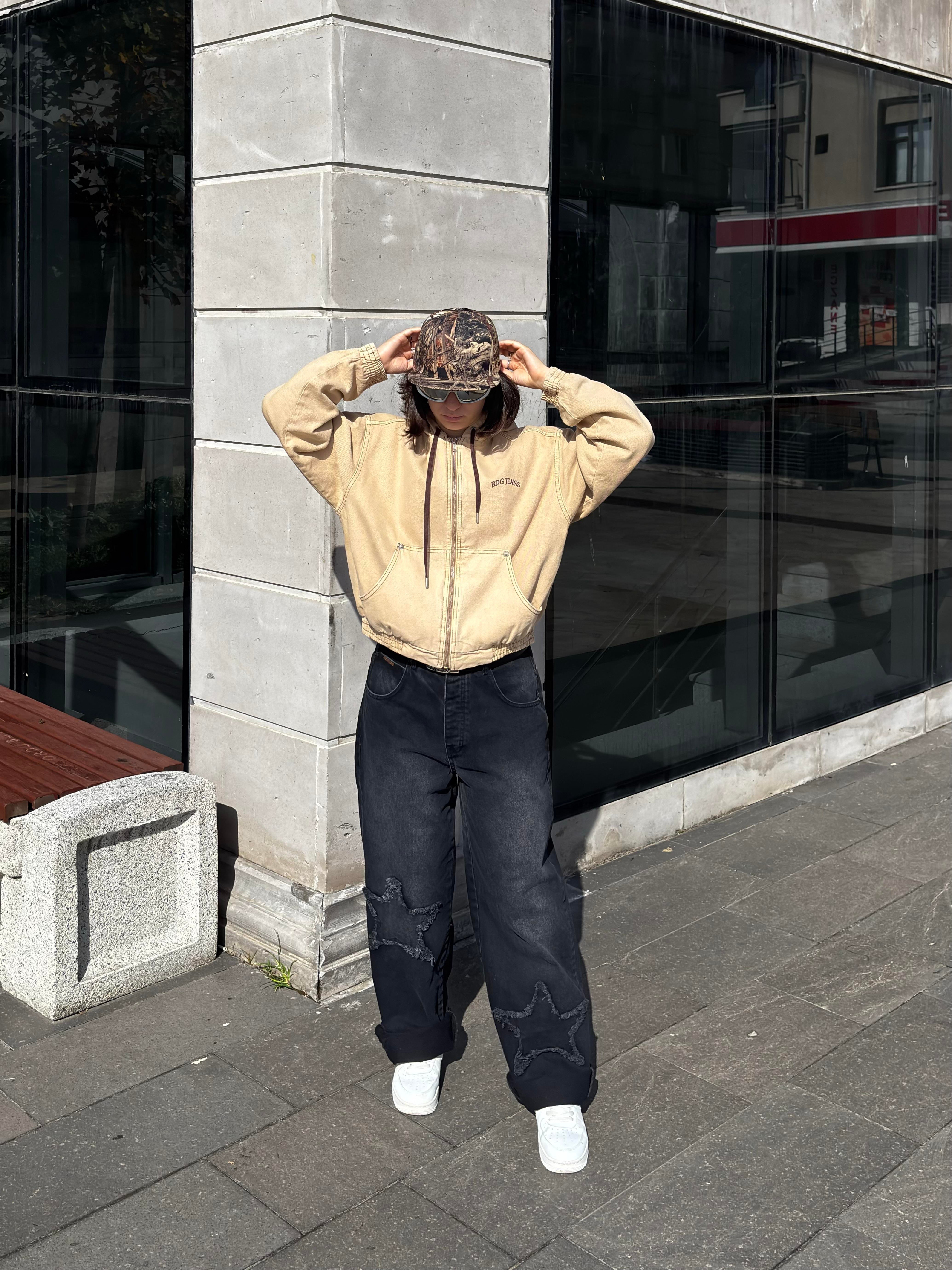 Premium Daria Giacca Cropped Canvas Jacket