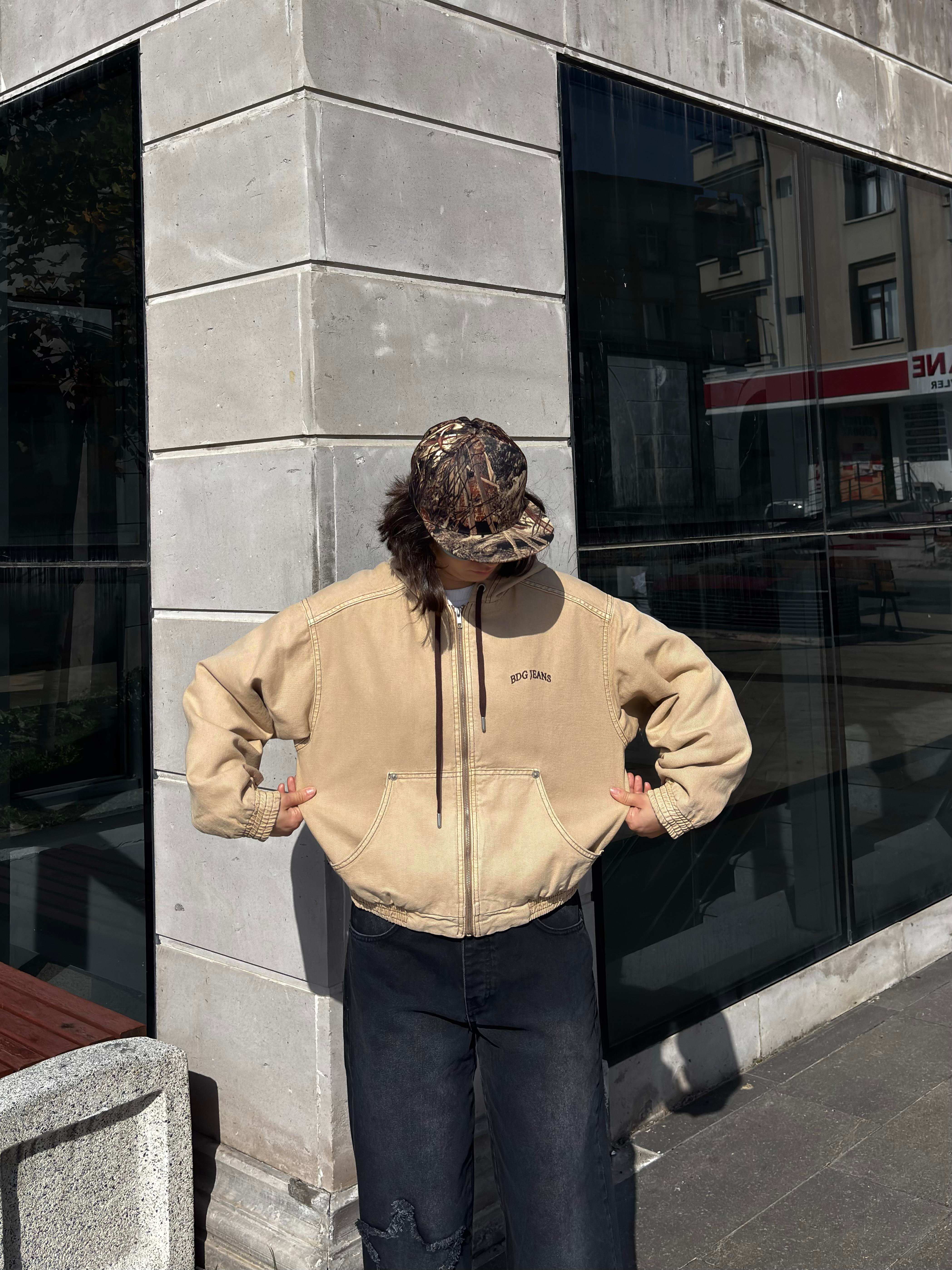 Premium Daria Giacca Cropped Canvas Jacket