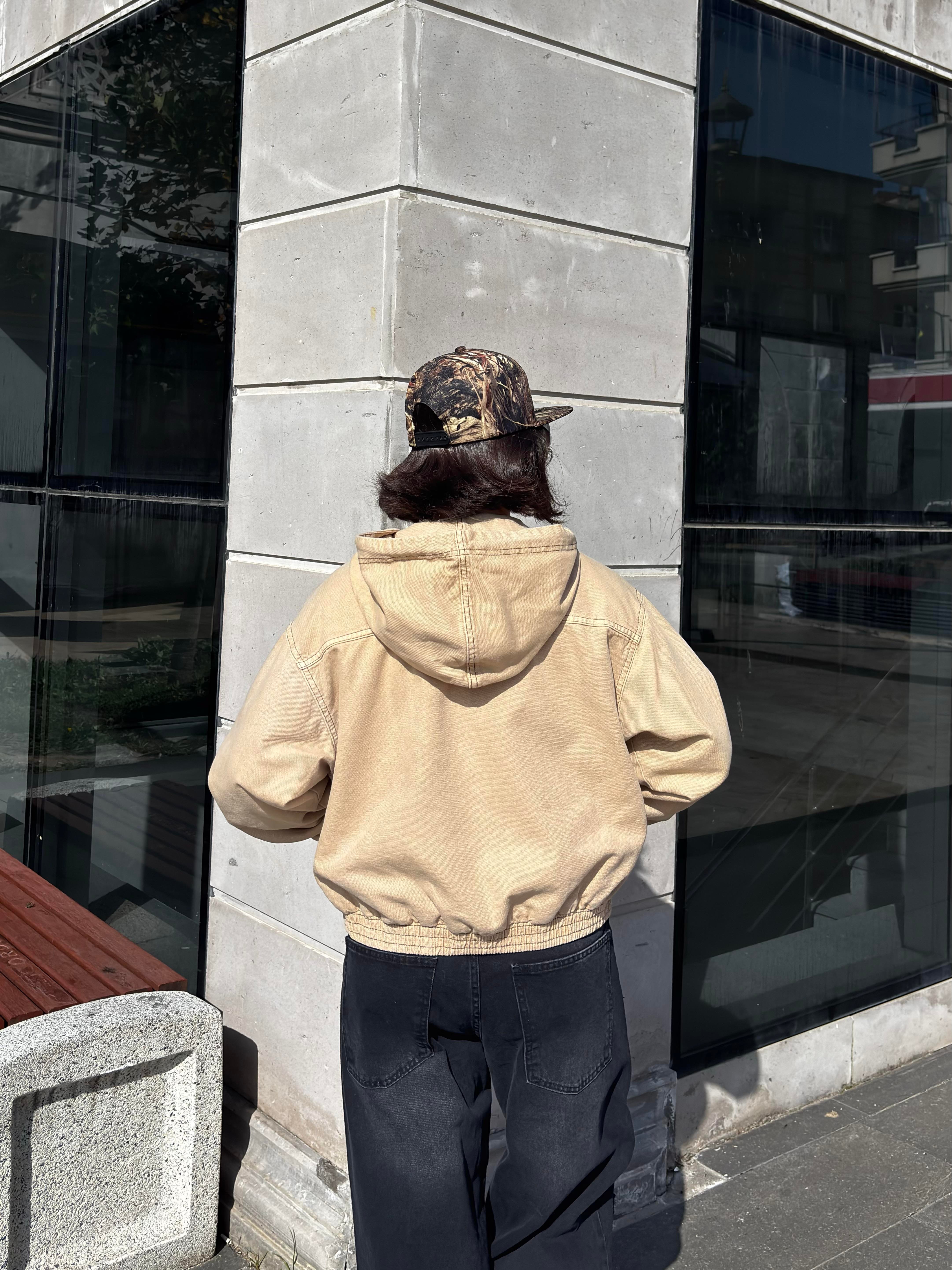Premium Daria Giacca Cropped Canvas Jacket
