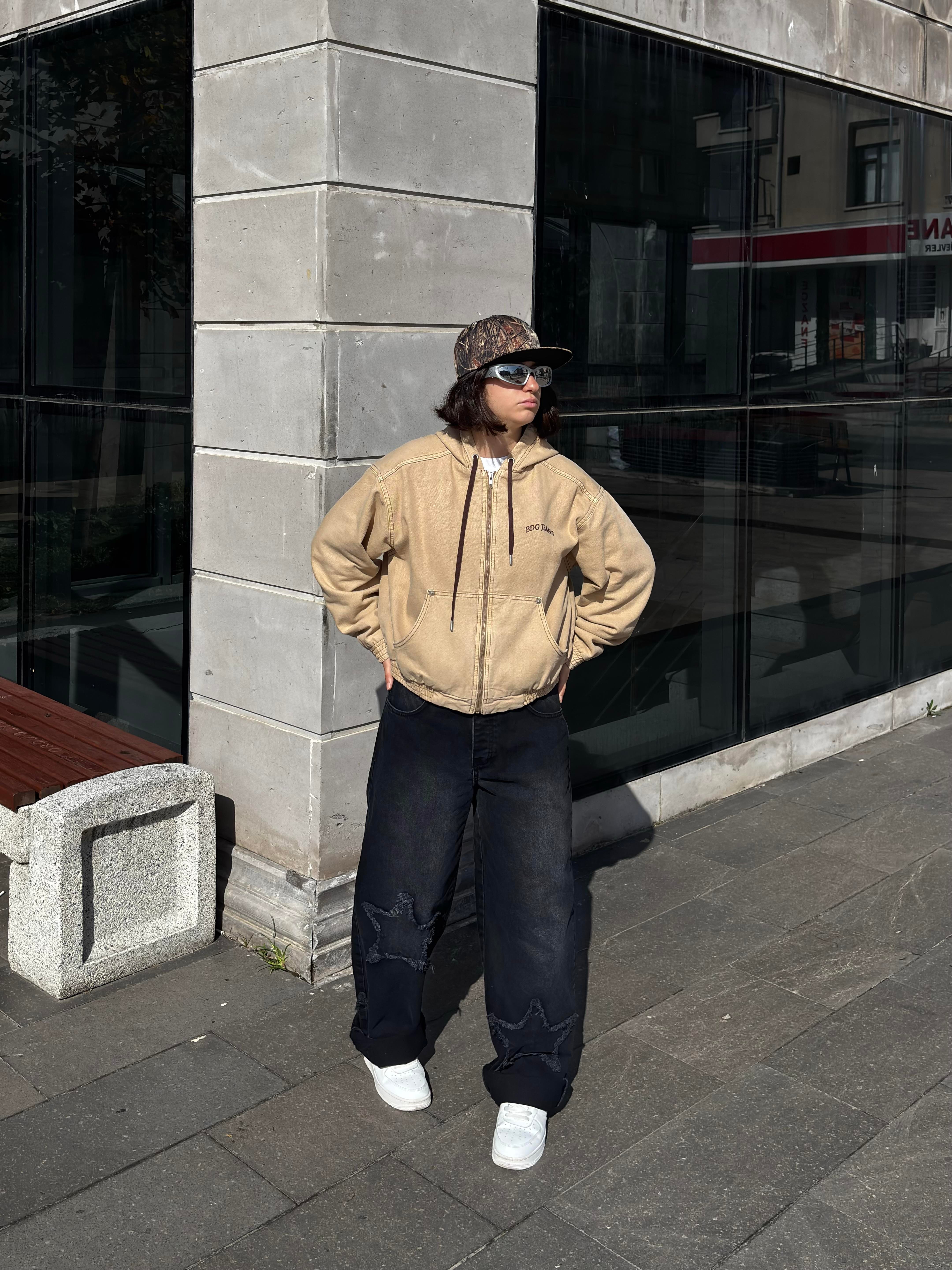 Premium Daria Giacca Cropped Canvas Jacket