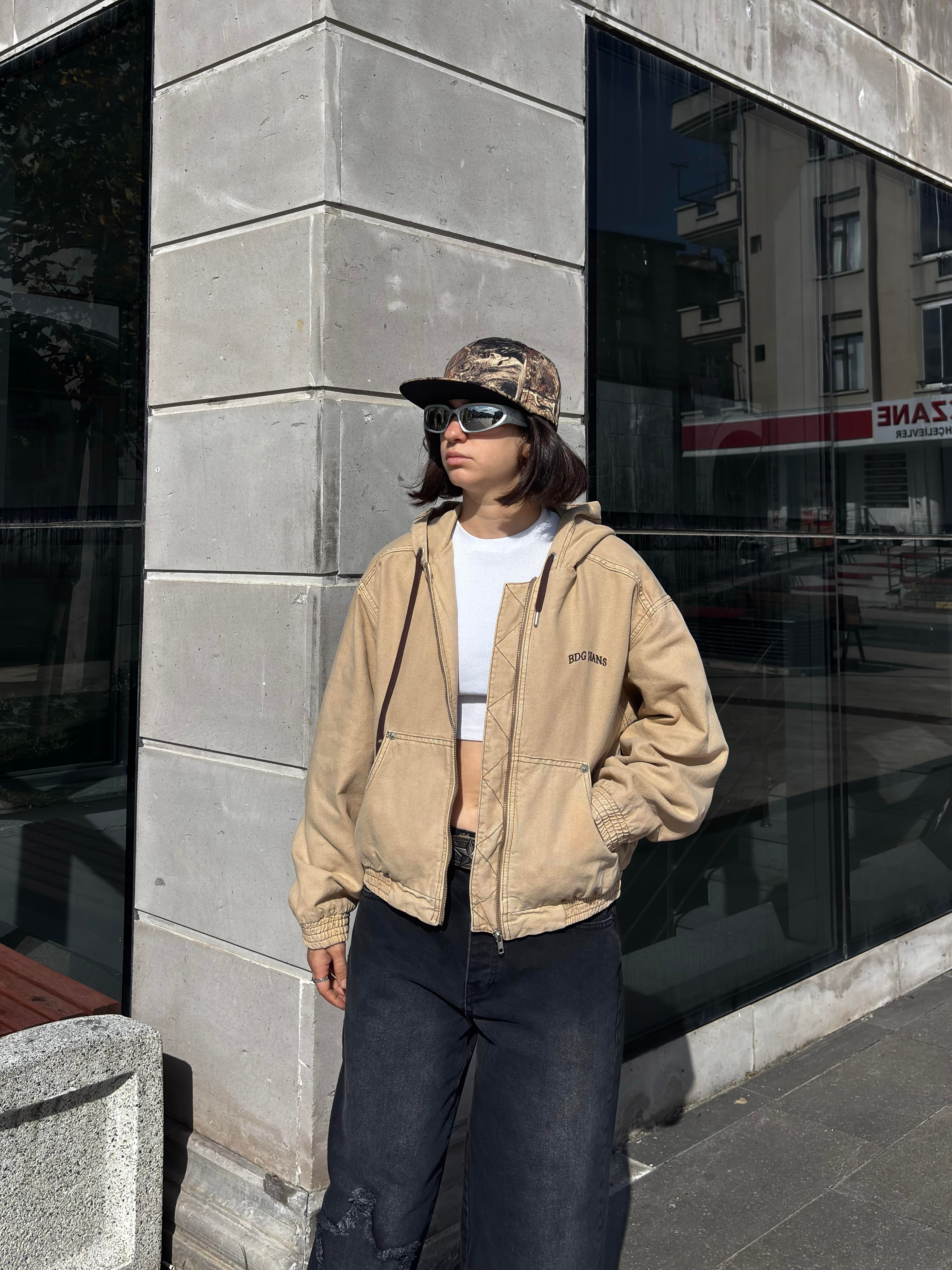 Premium Daria Giacca Cropped Canvas Jacket