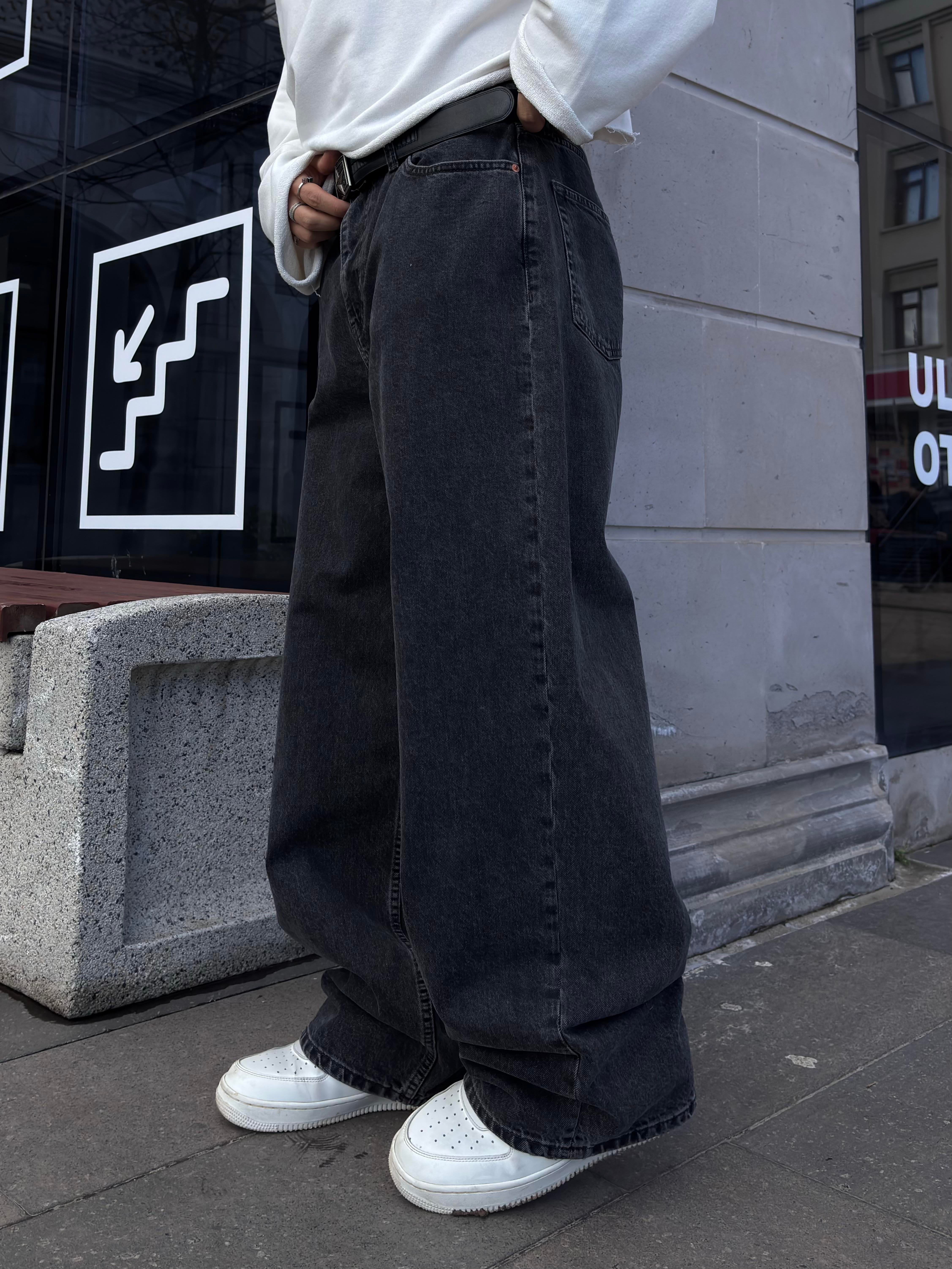 Premium Dark Antrasit Ekstreme Stance Baggy Jean