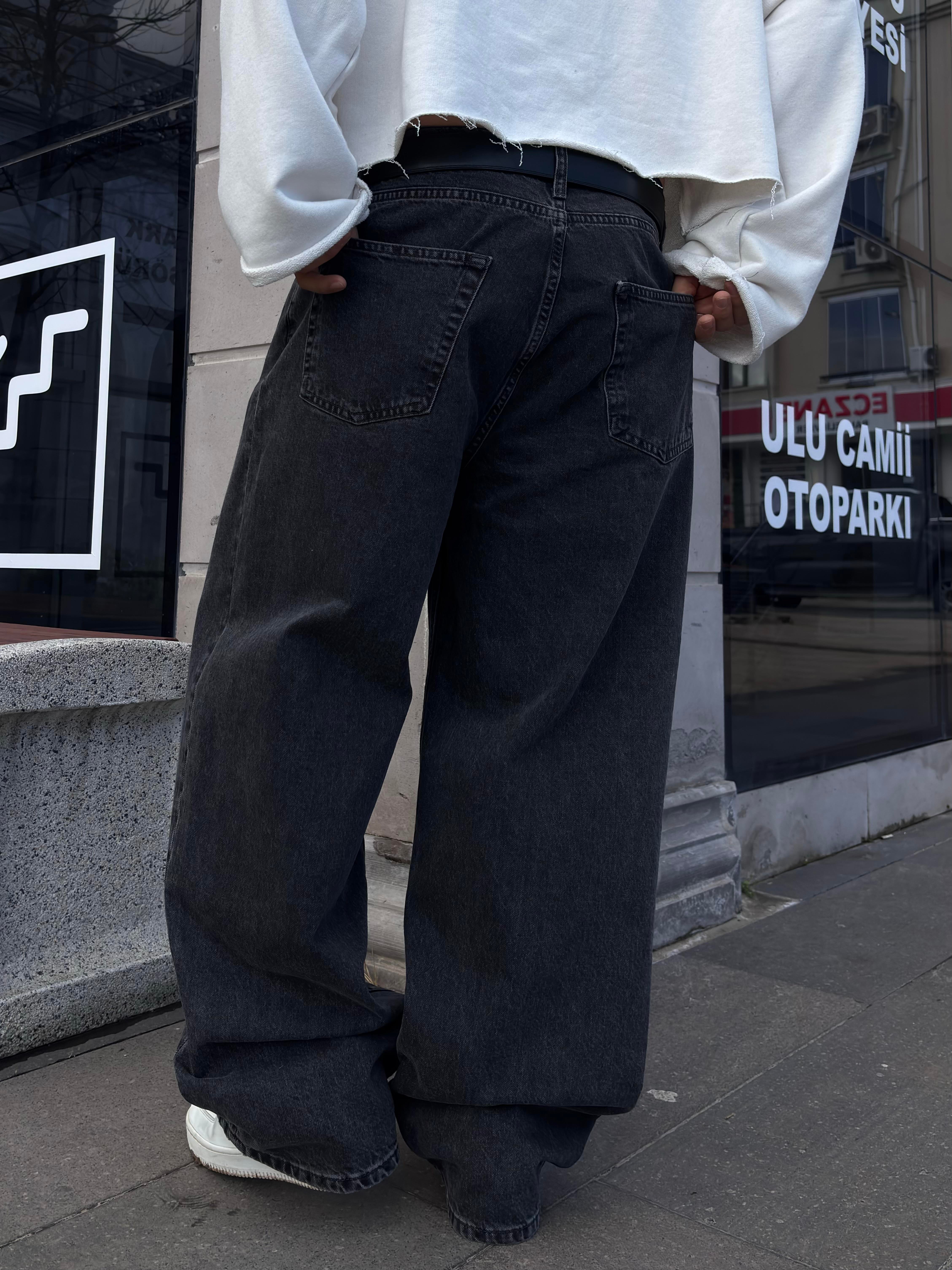 Premium Dark Antrasit Ekstreme Stance Baggy Jean