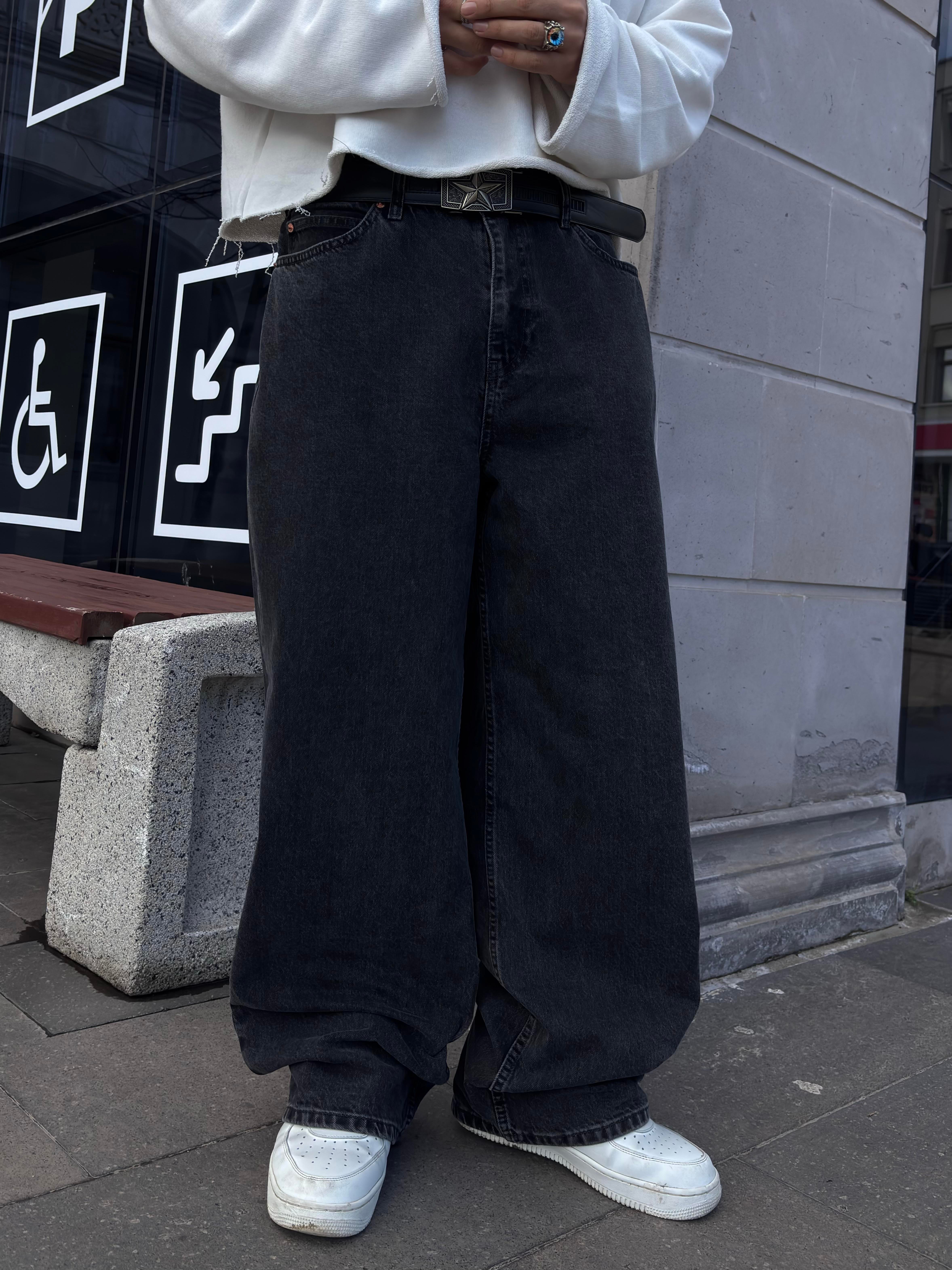Premium Dark Antrasit Ekstreme Stance Baggy Jean