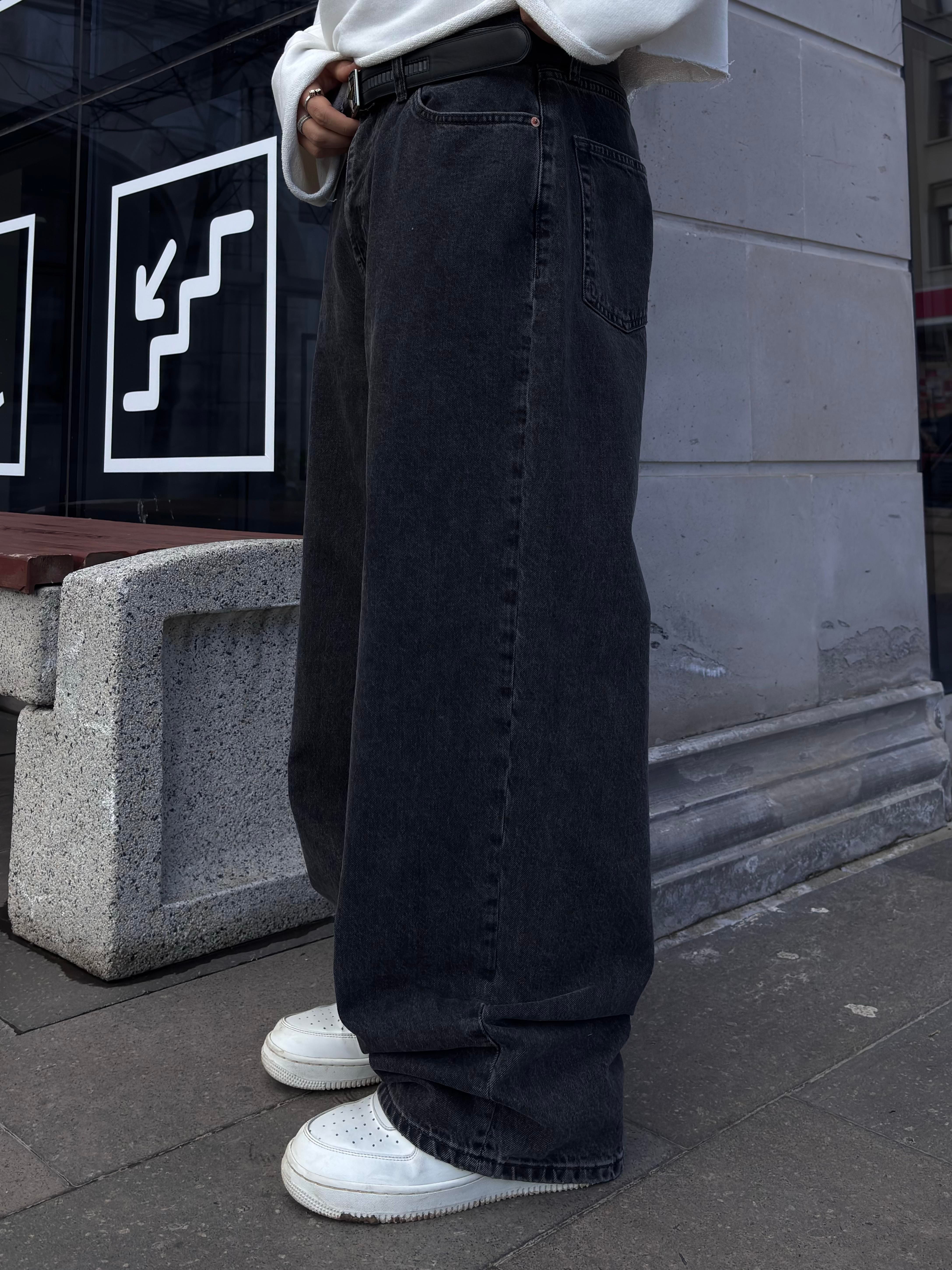 Premium Dark Antrasit Ekstreme Stance Baggy Jean