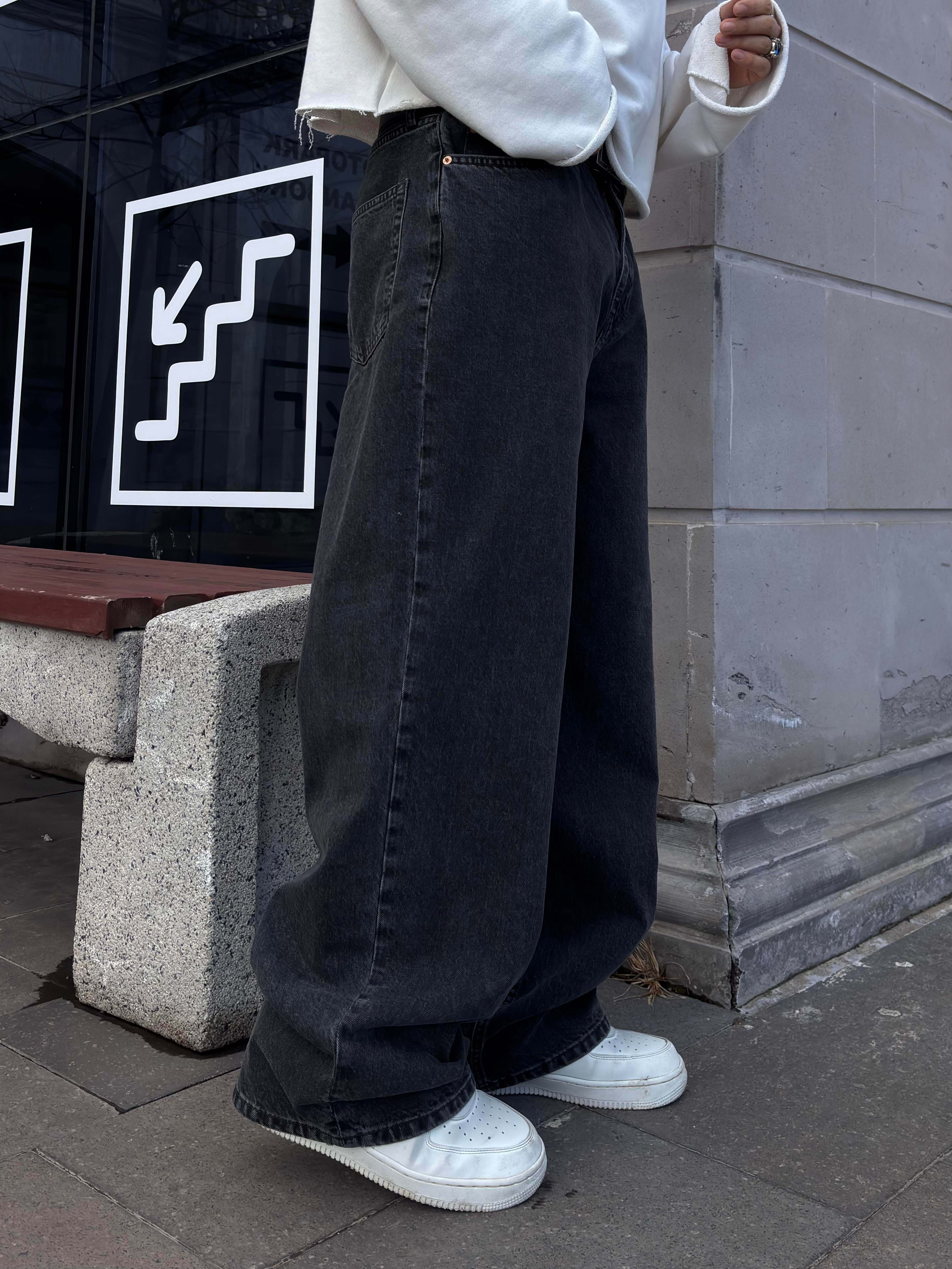 Premium Dark Antrasit Ekstreme Stance Baggy Jean