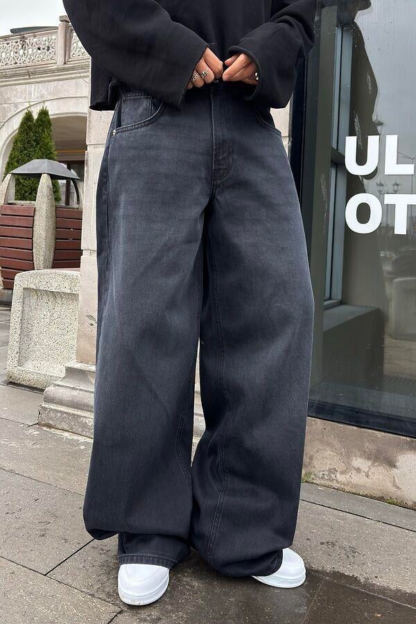 Premium Dark-Charcoal Baggy Jeans
