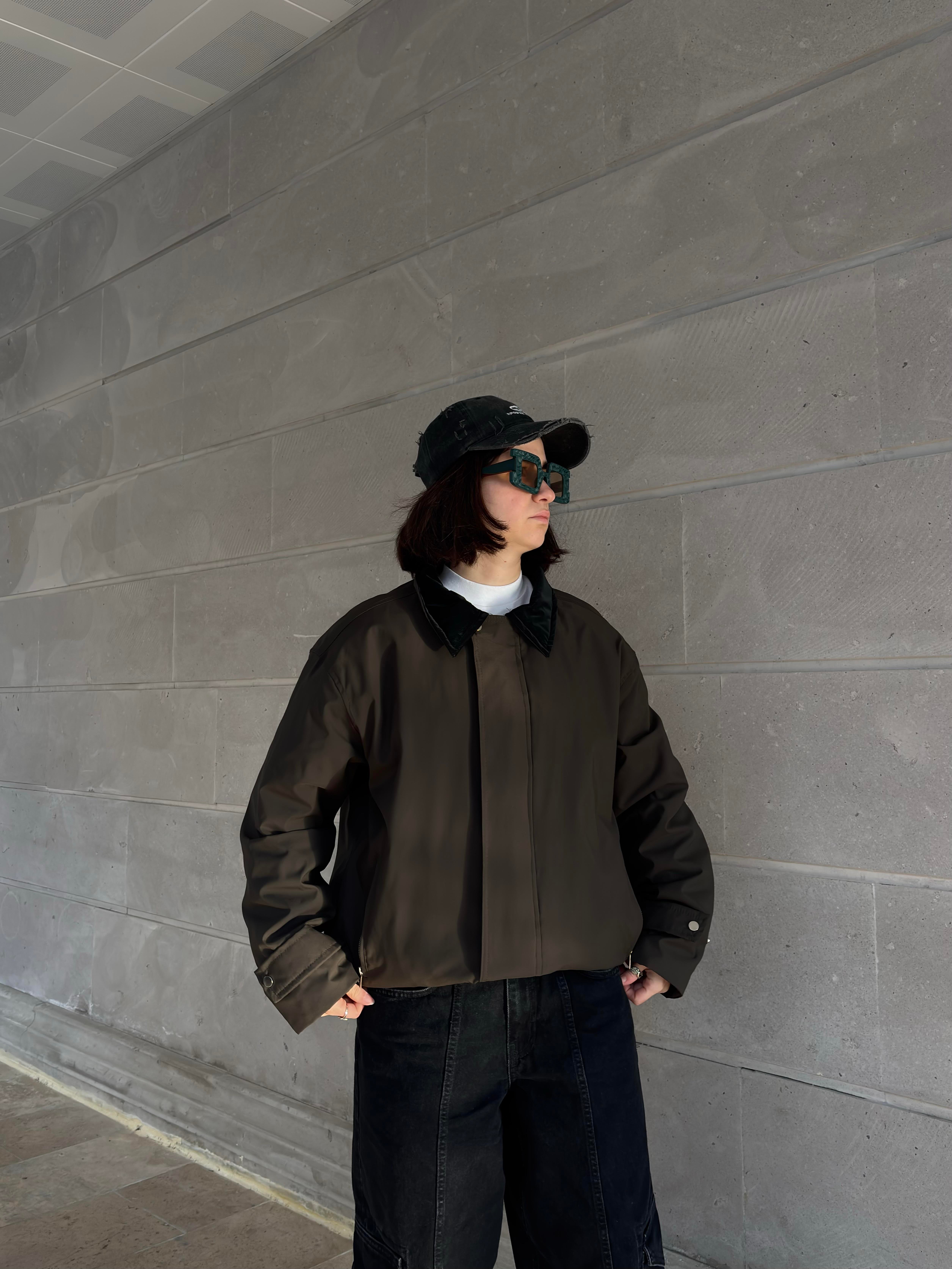 Premium Dark-Green Hafif Dolgulu Mevsimlik Urban Ceket