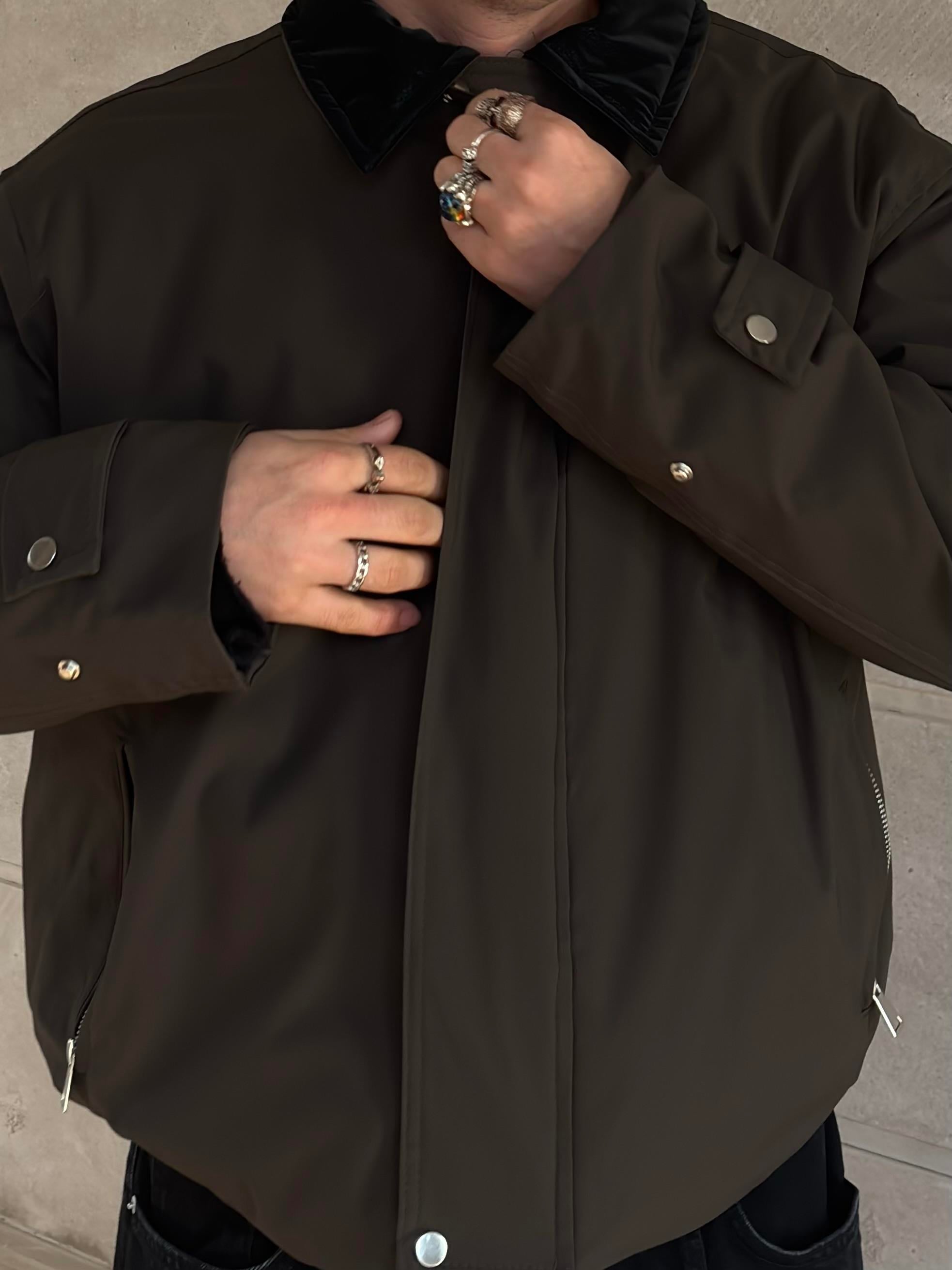 Premium Dark-Green Hafif Dolgulu Mevsimlik Urban Ceket