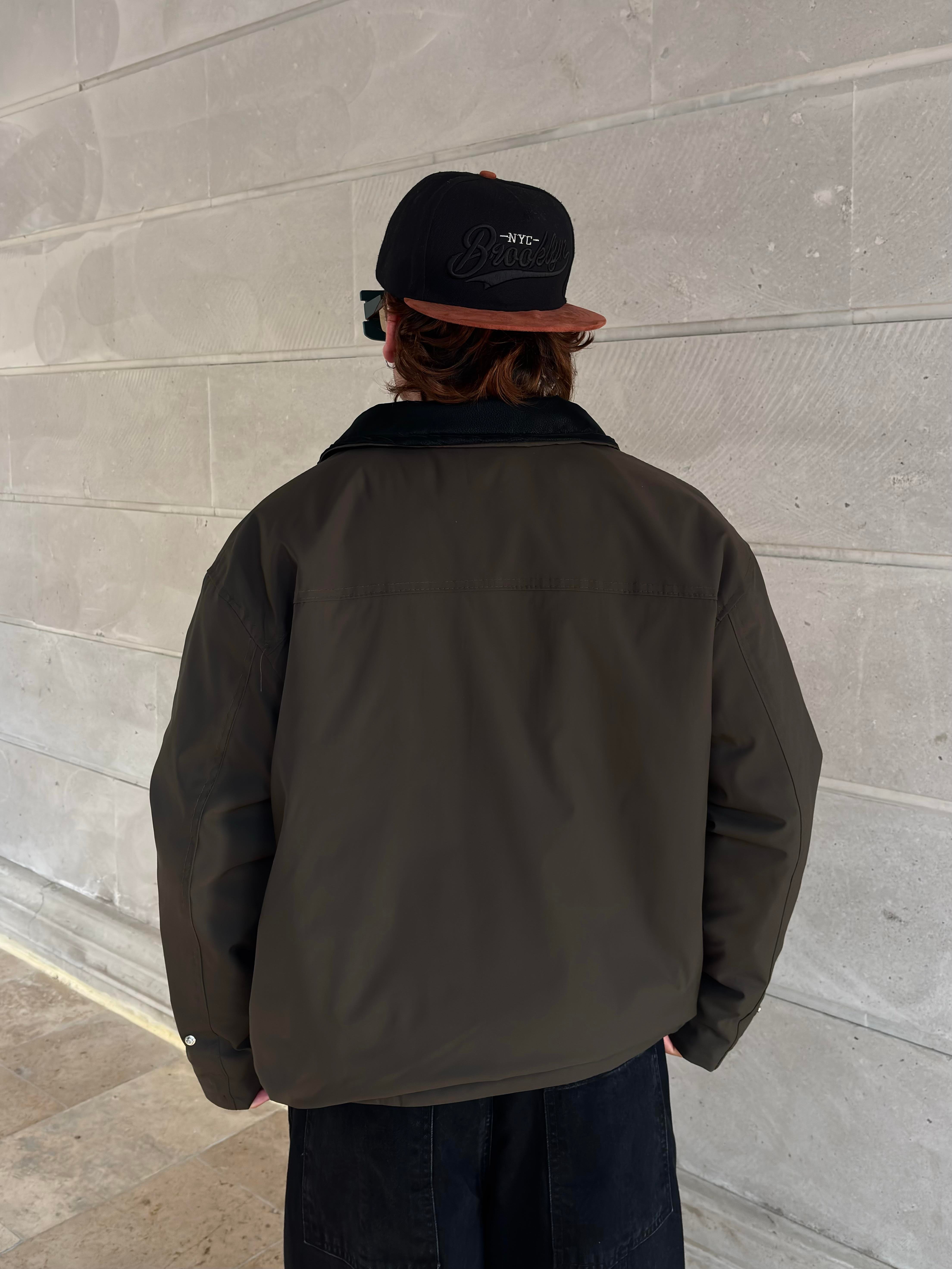 Premium Dark-Green Hafif Dolgulu Mevsimlik Urban Ceket