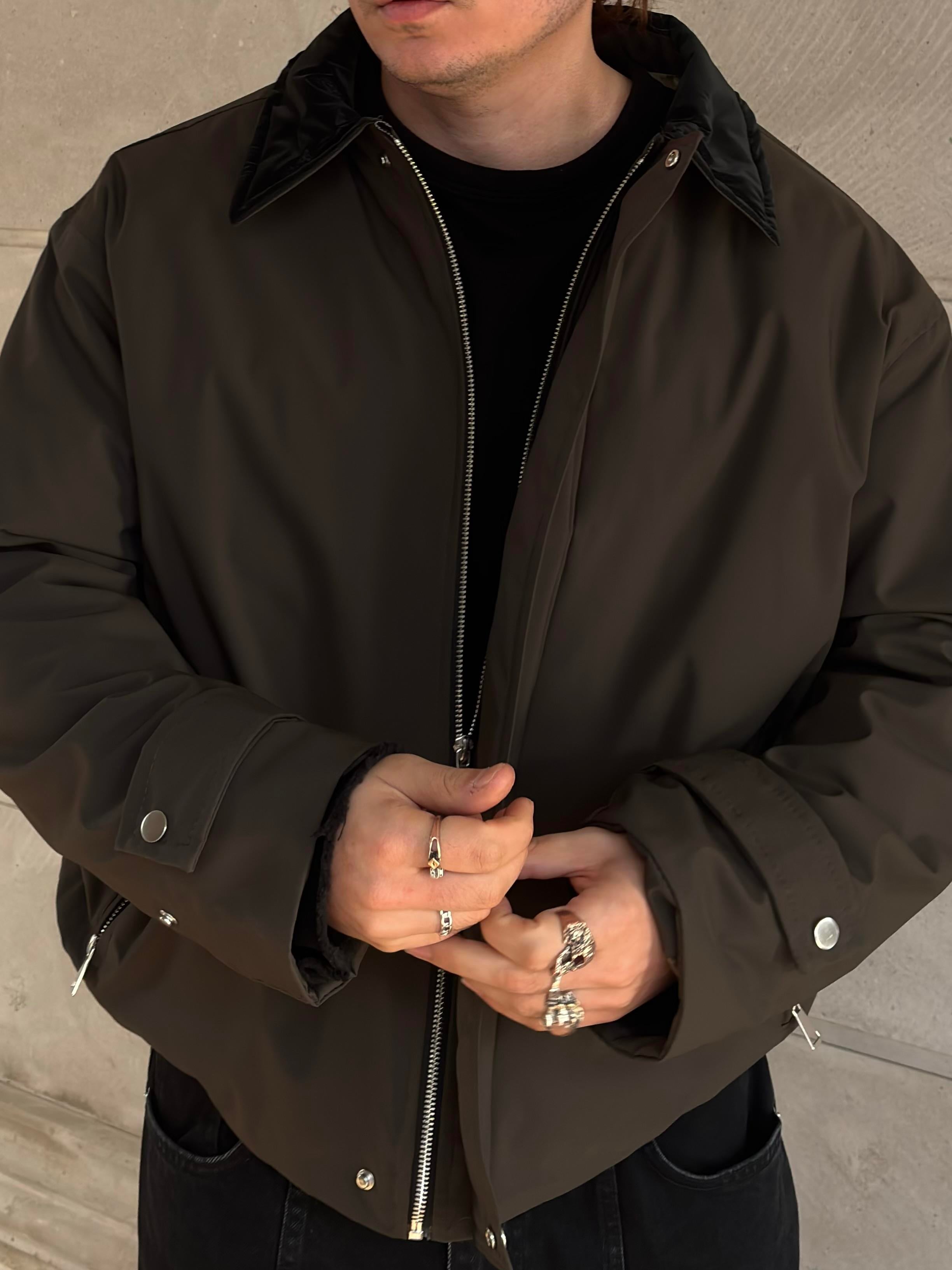 Premium Dark-Green Hafif Dolgulu Mevsimlik Urban Ceket