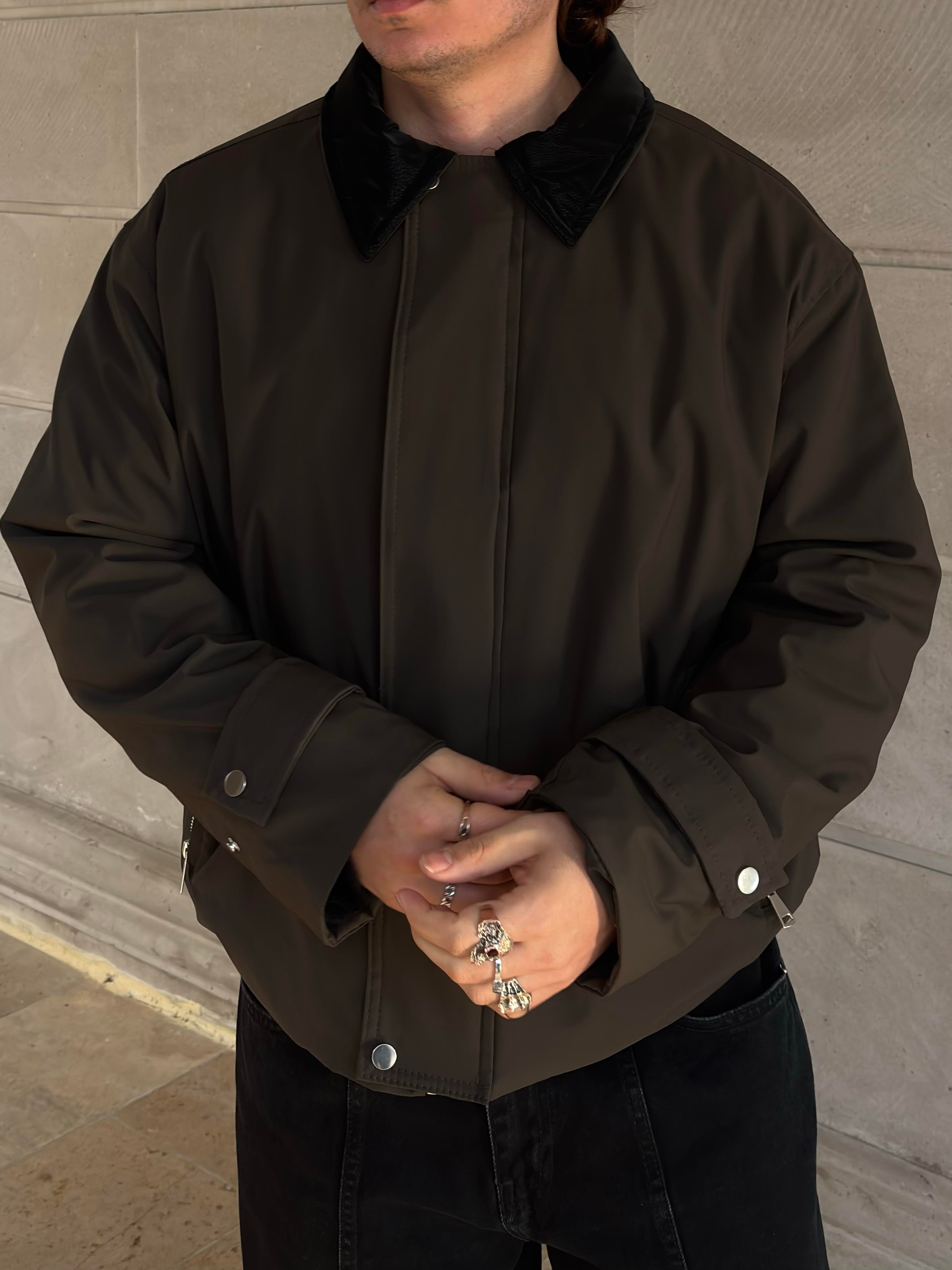 Premium Dark-Green Hafif Dolgulu Mevsimlik Urban Ceket