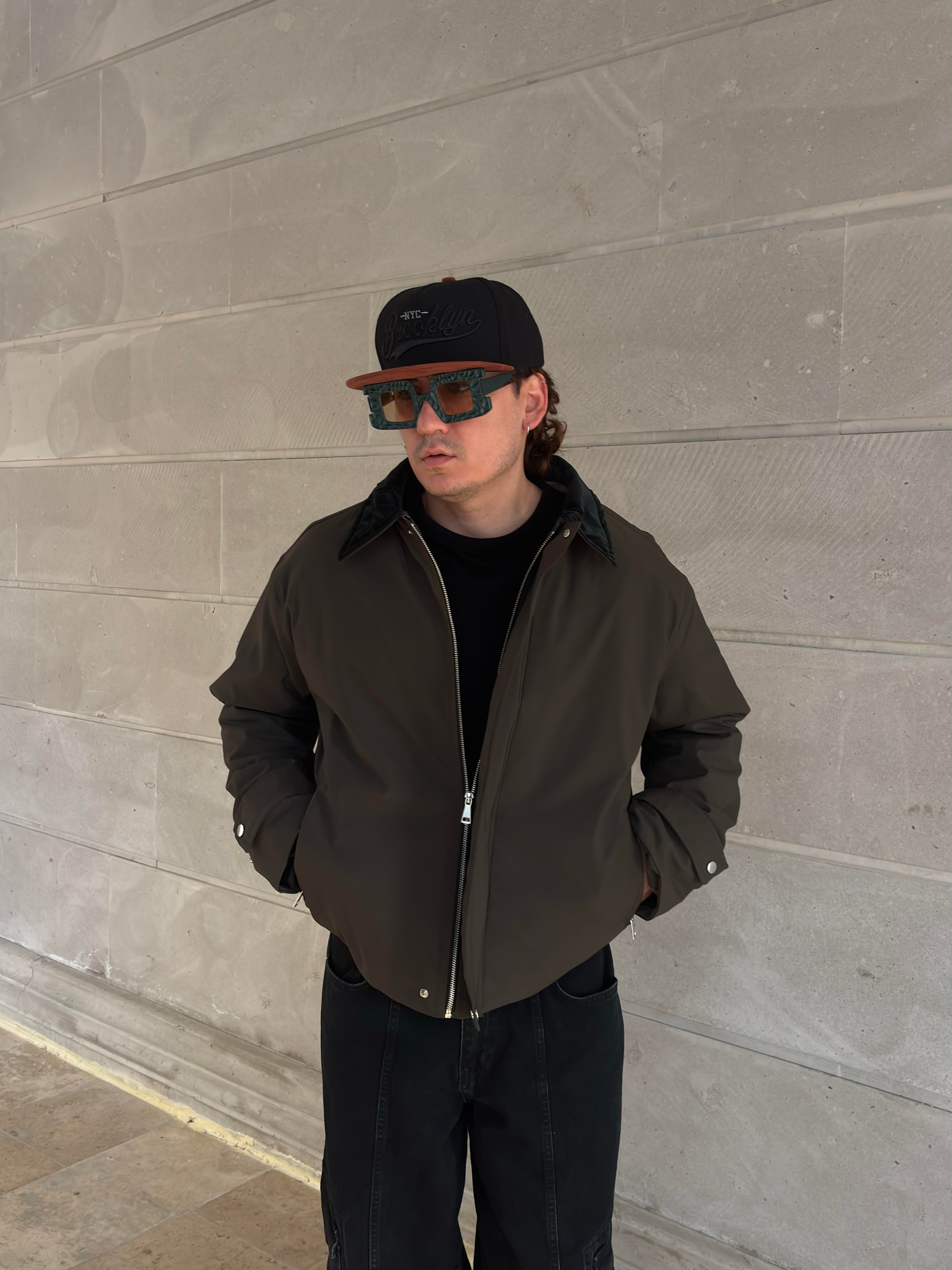 Premium Dark-Green Hafif Dolgulu Mevsimlik Urban Ceket