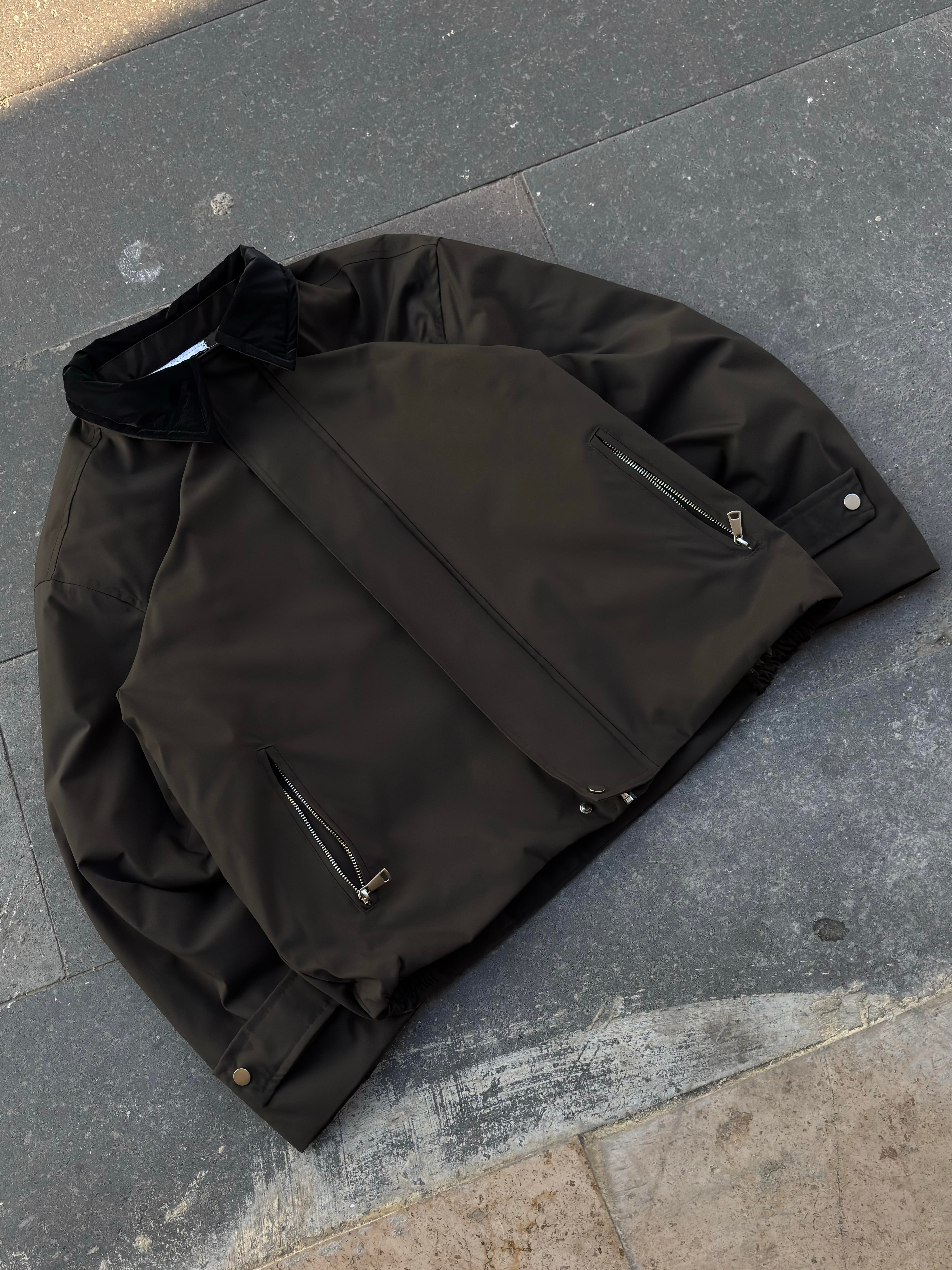 Premium Dark-Green Hafif Dolgulu Mevsimlik Urban Ceket