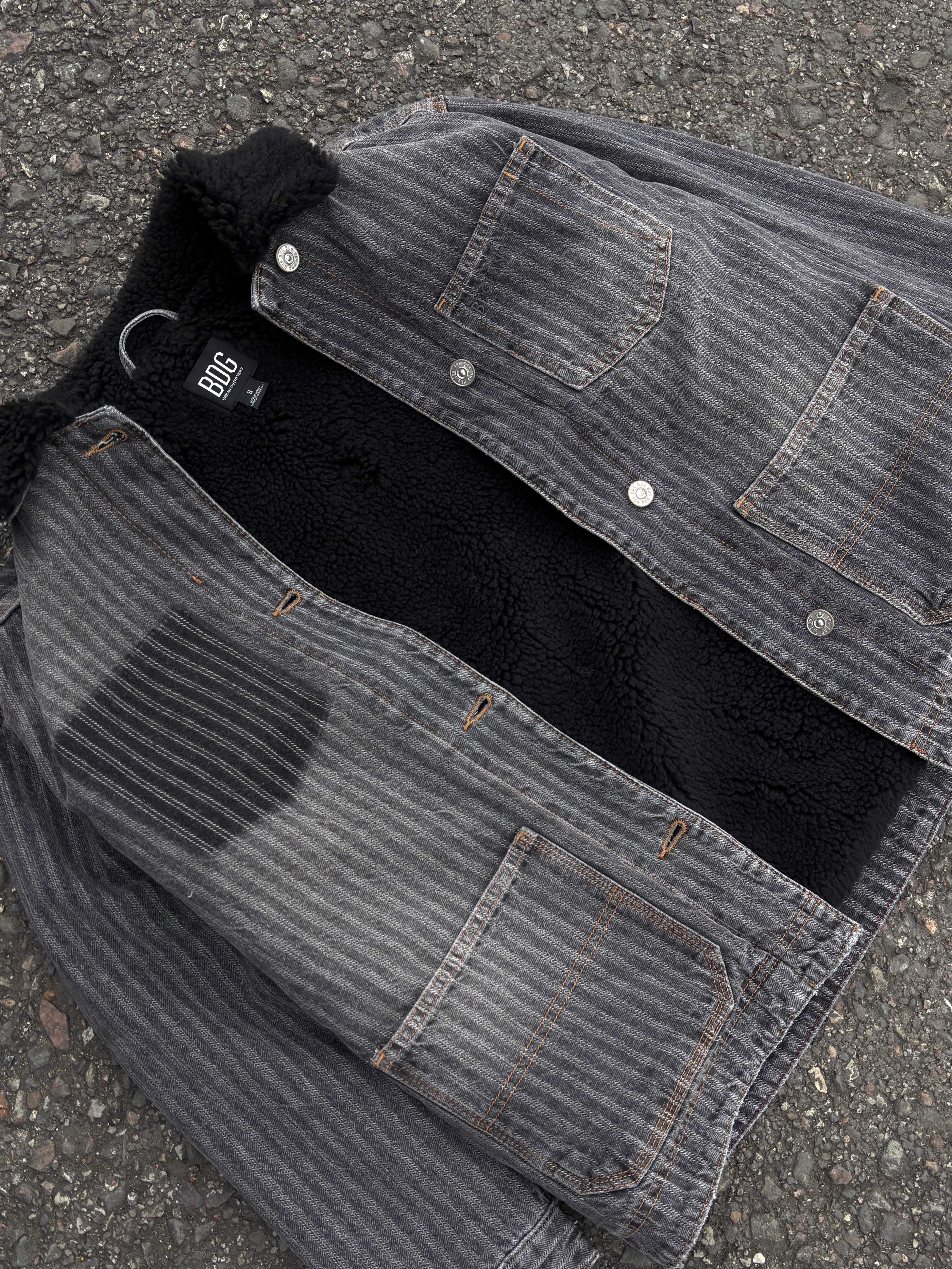 Premium Denim Chore Woolly Borg Lined Jacket