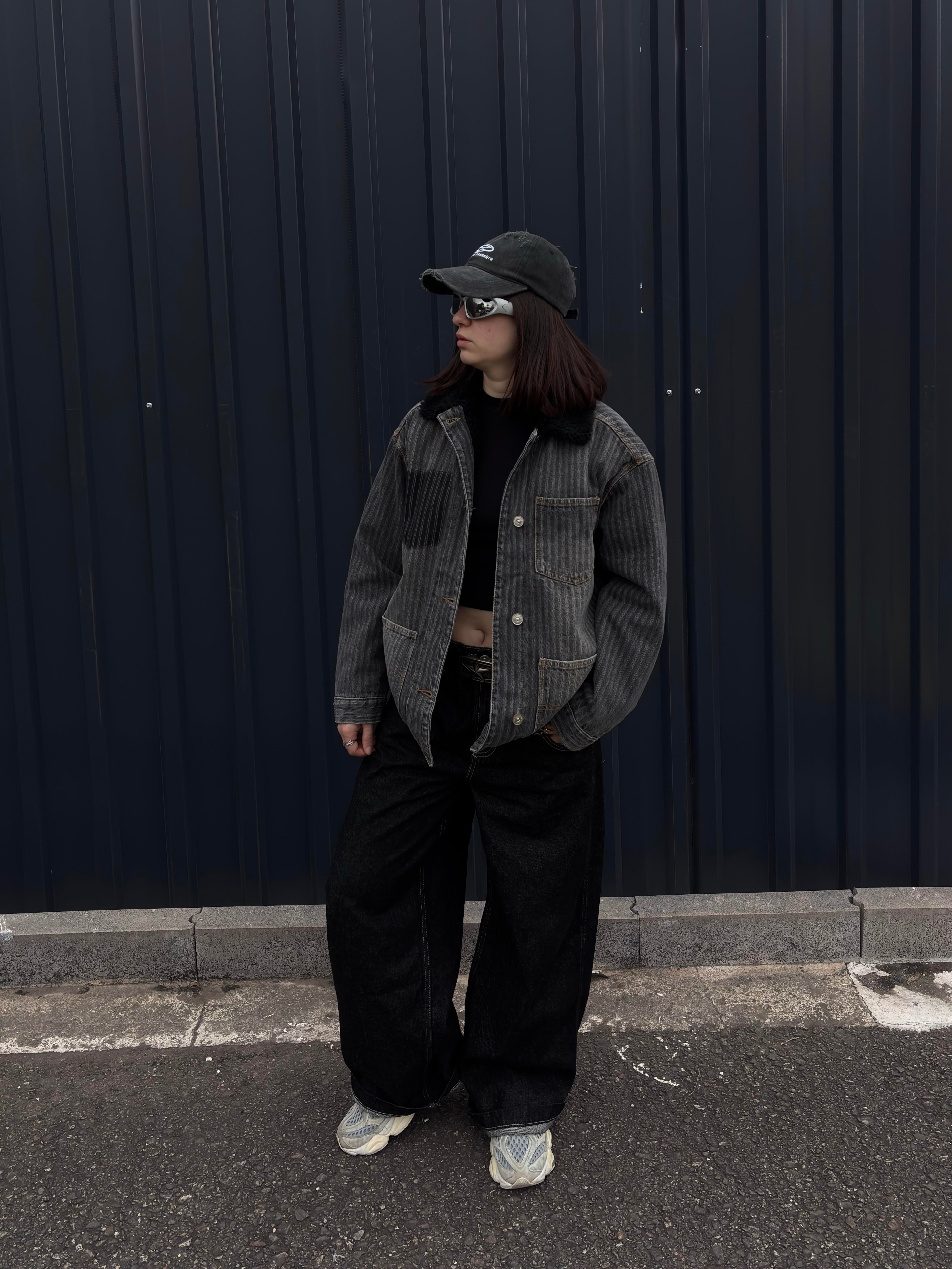 Premium Denim Chore Woolly Borg Lined Jacket