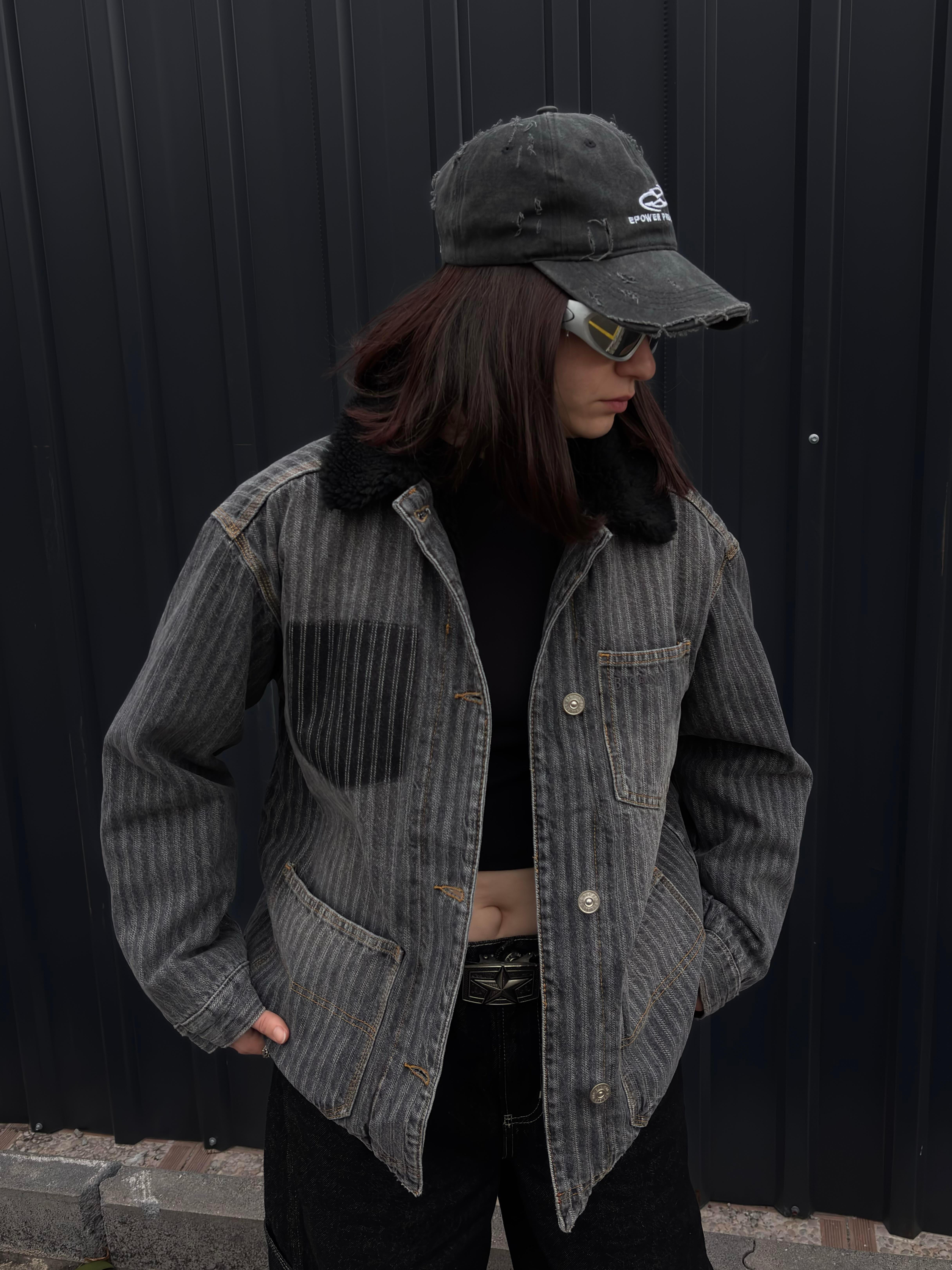 Premium Denim Chore Woolly Borg Lined Jacket
