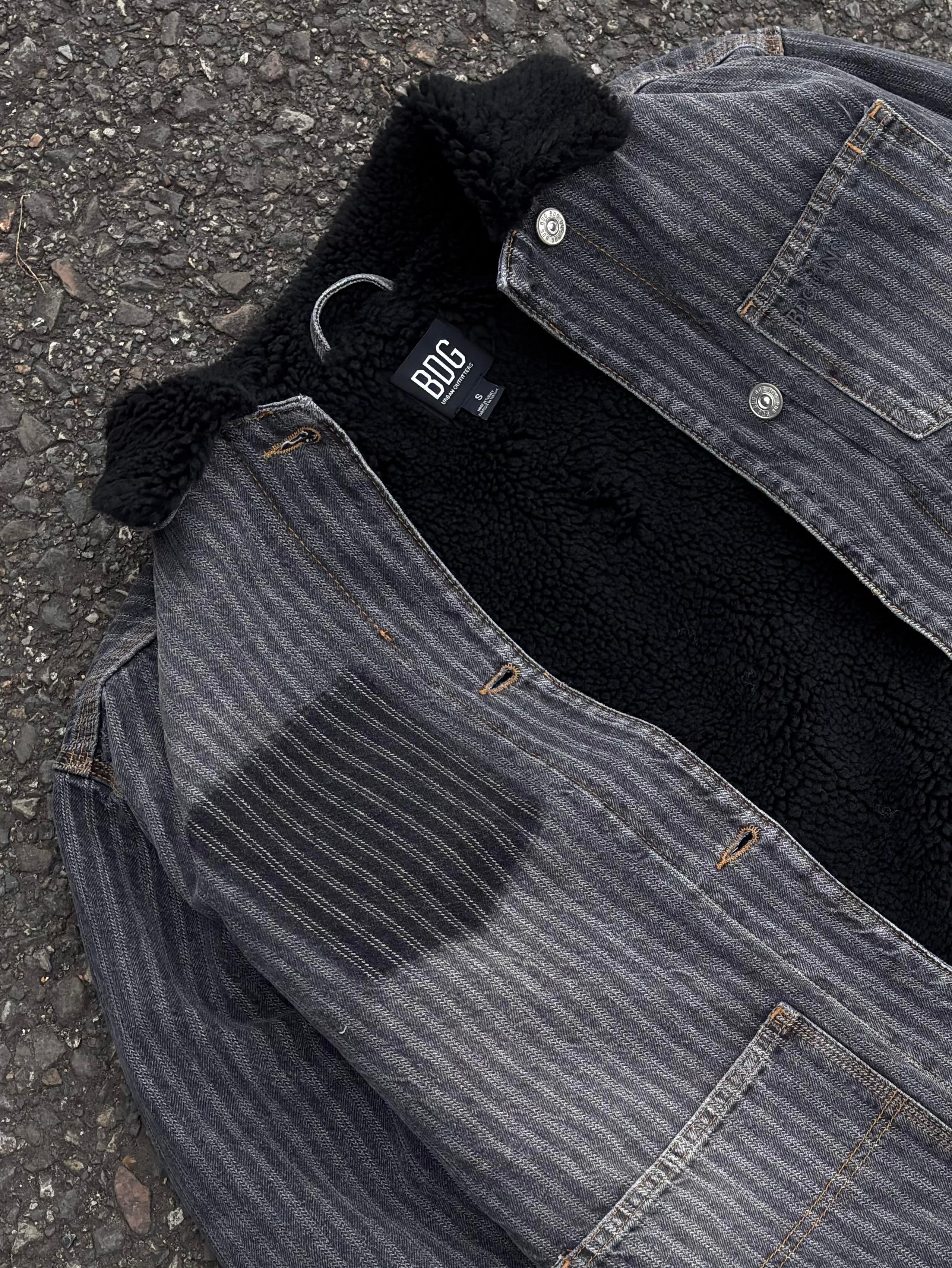 Premium Denim Chore Woolly Borg Lined Jacket