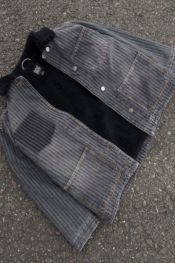 Premium Denim Chore Woolly Borg Lined Jacket
