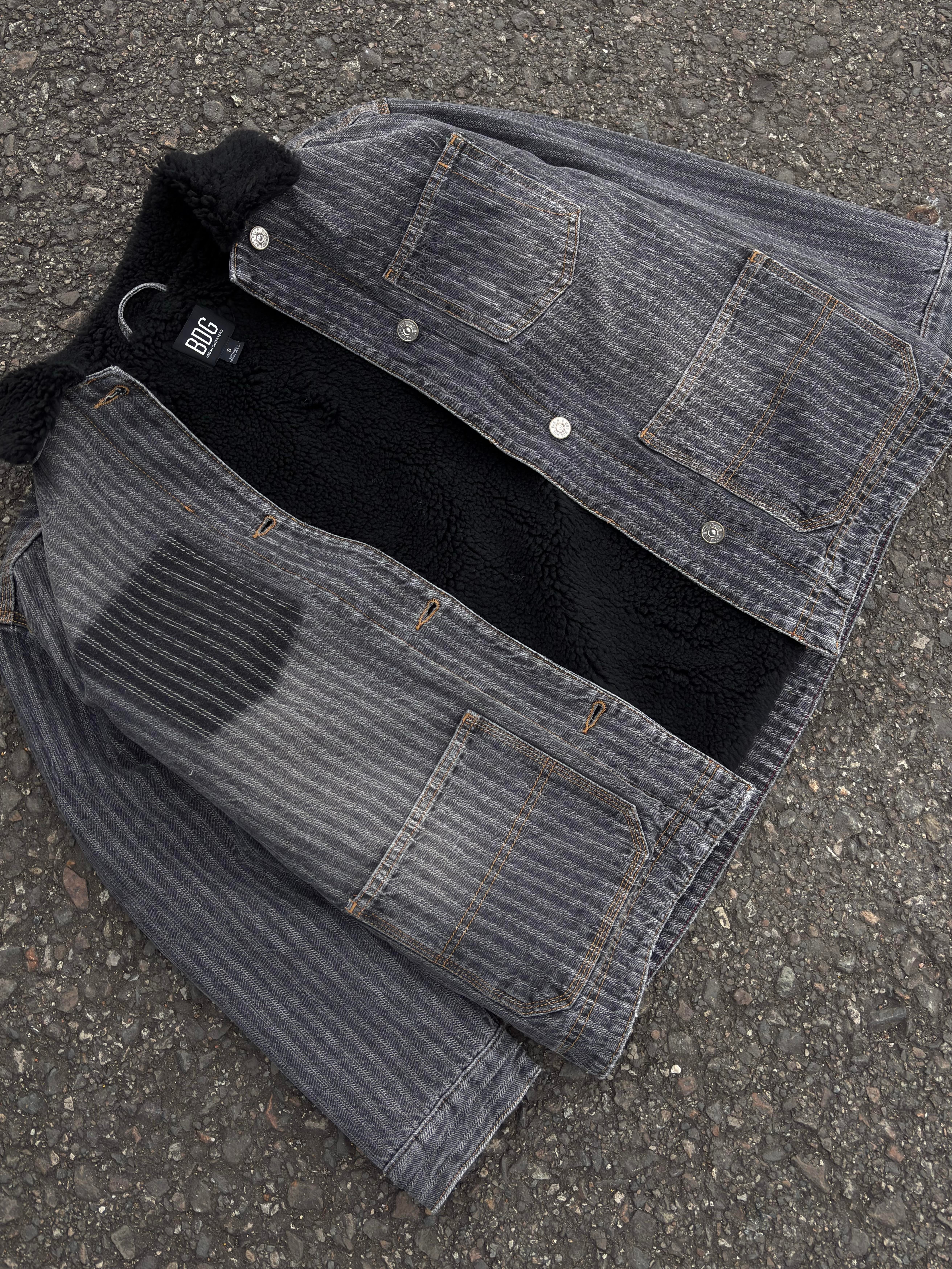 Premium Denim Chore Woolly Borg Lined Jacket