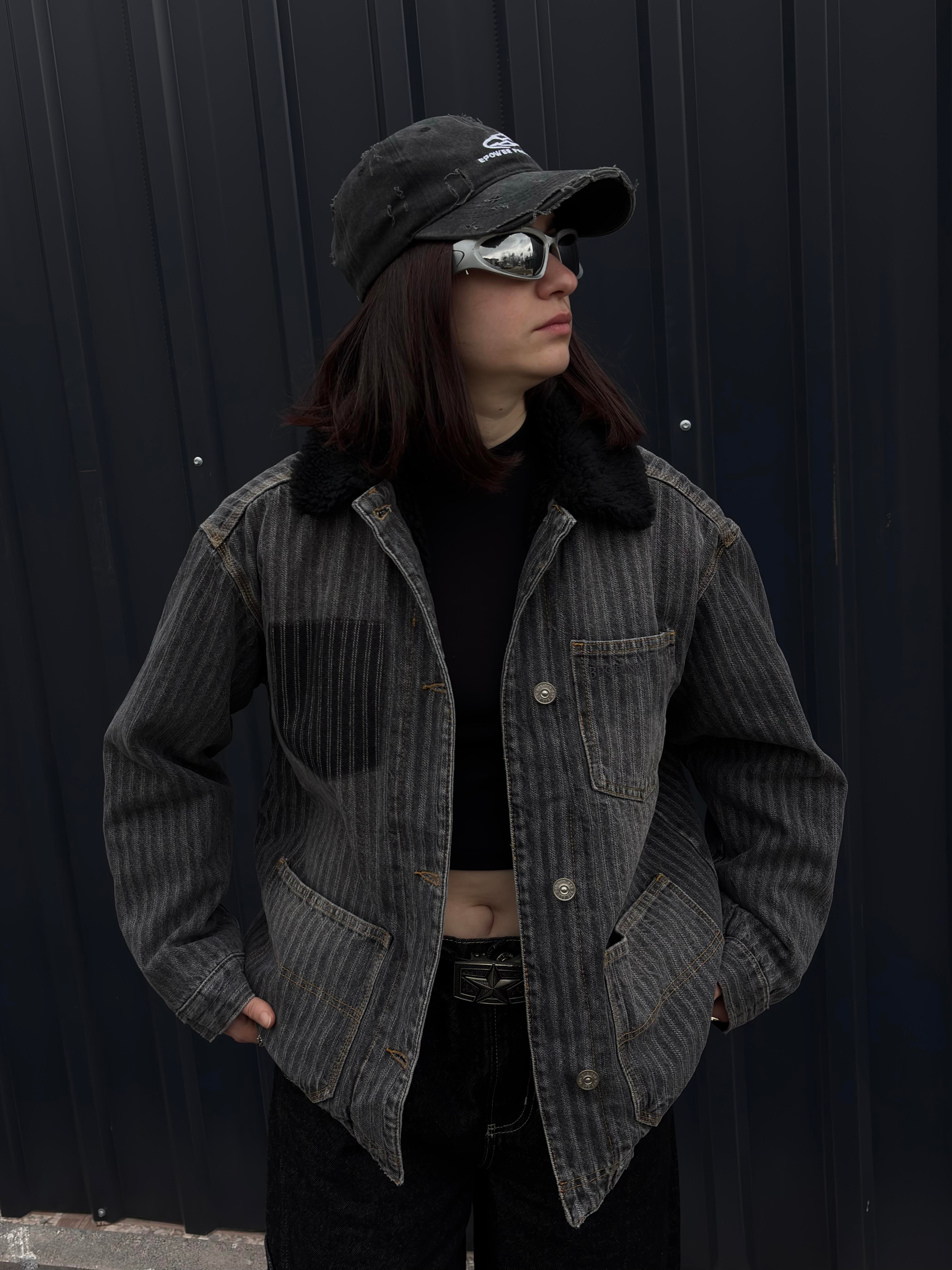 Premium Denim Chore Woolly Borg Lined Jacket