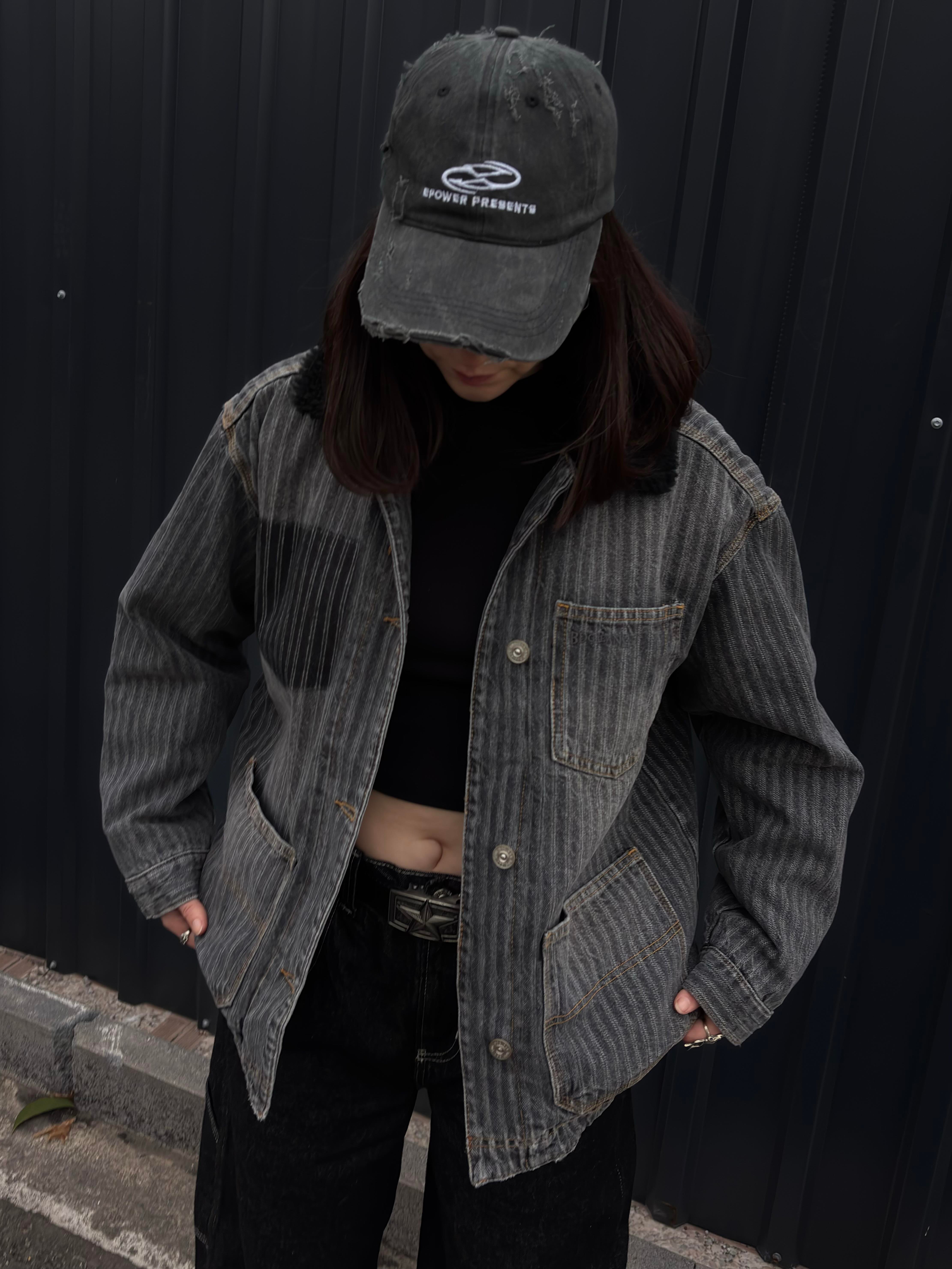 Premium Denim Chore Woolly Borg Lined Jacket