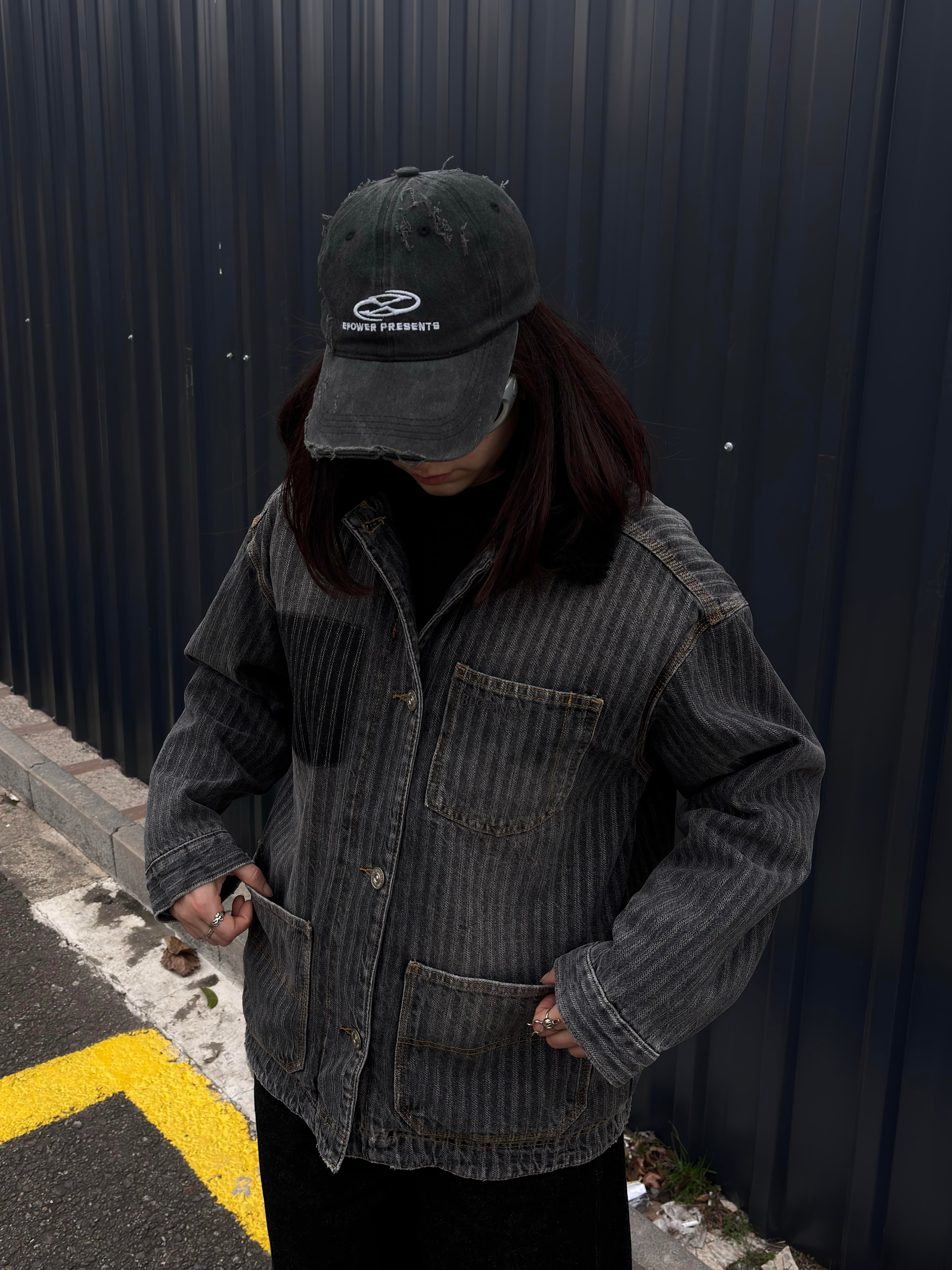 Premium Denim Chore Woolly Borg Lined Jacket