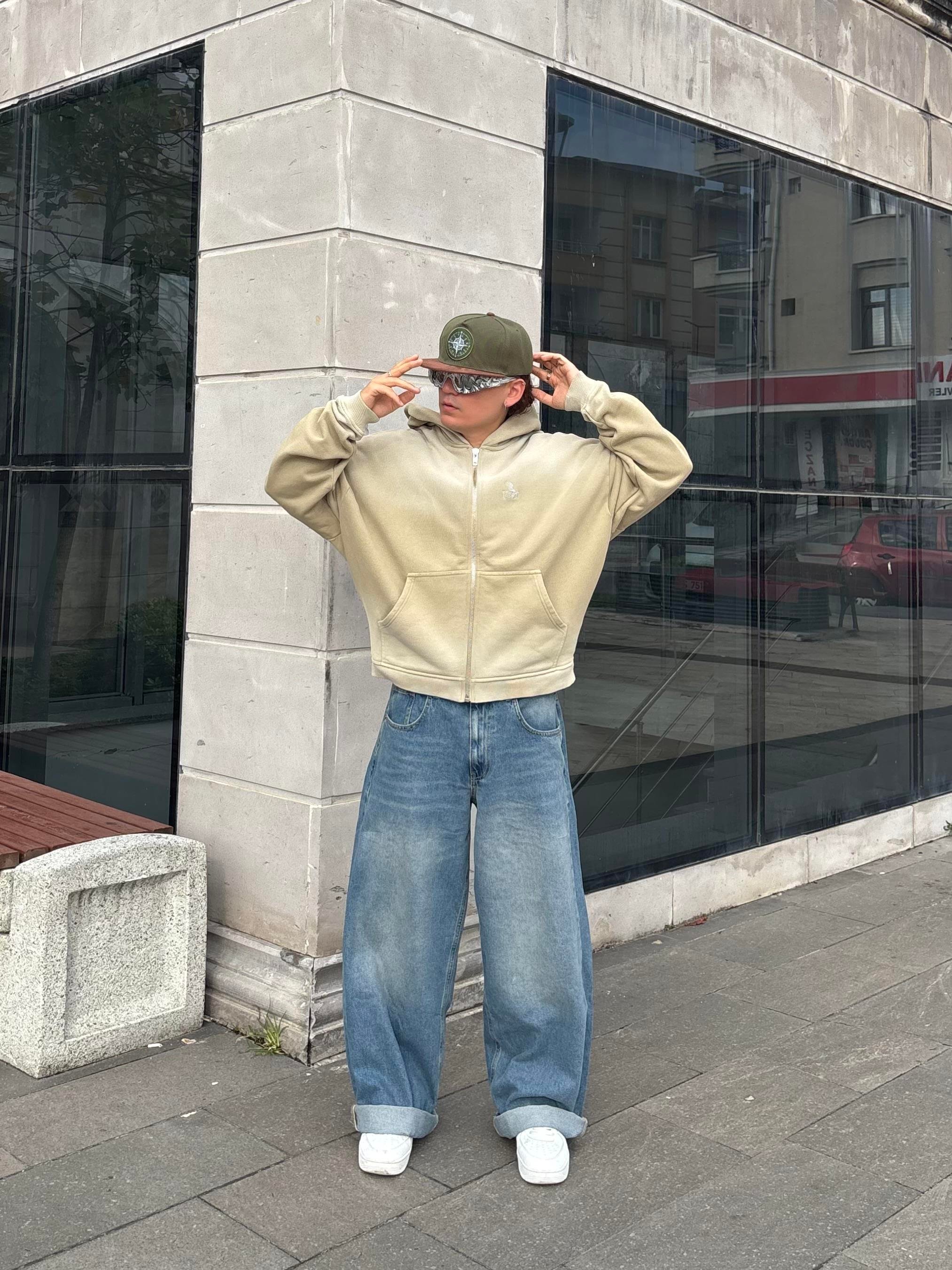 Premium Desert Tone Faded Zip Hoodie