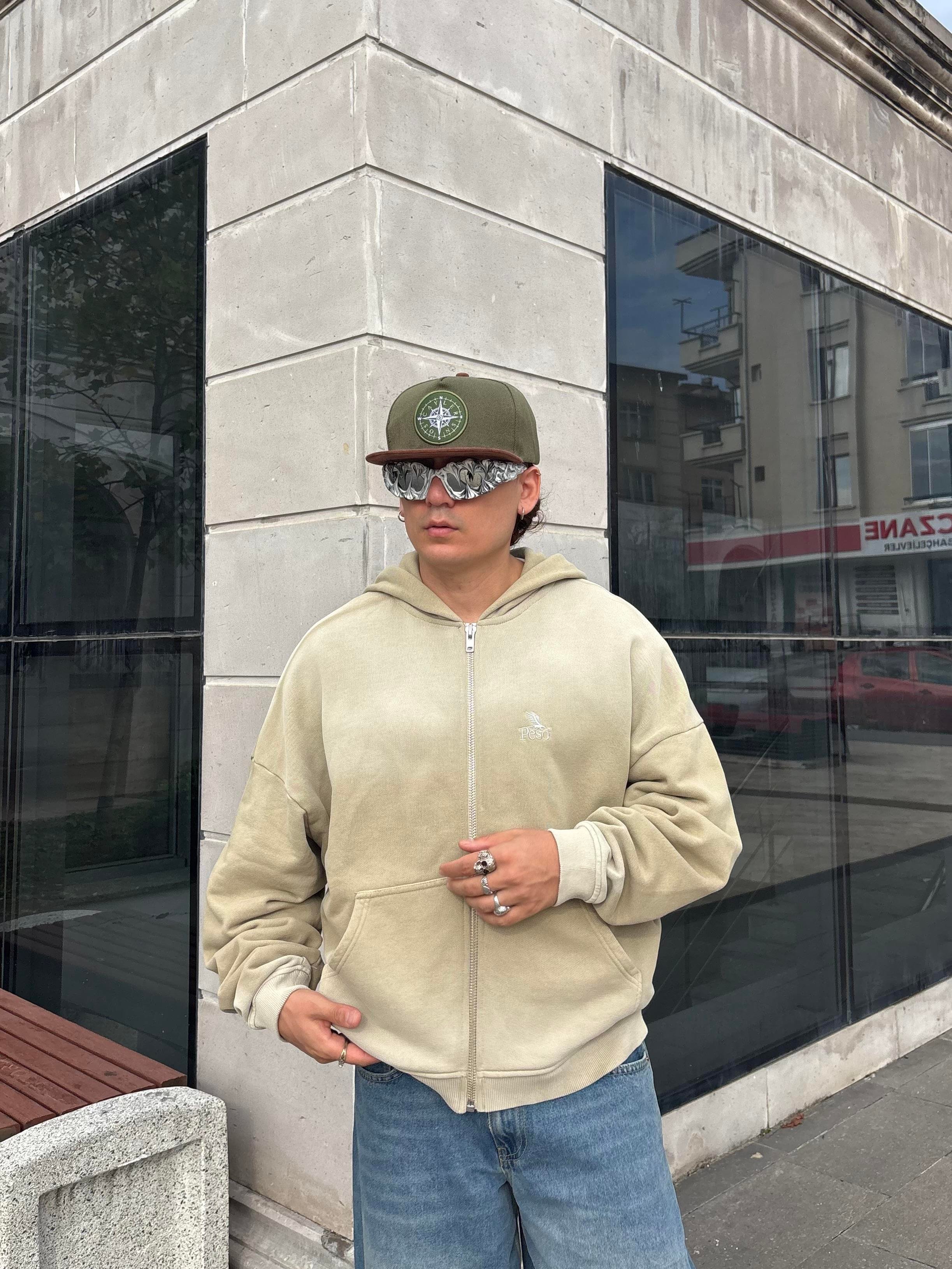 Premium Desert Tone Faded Zip Hoodie