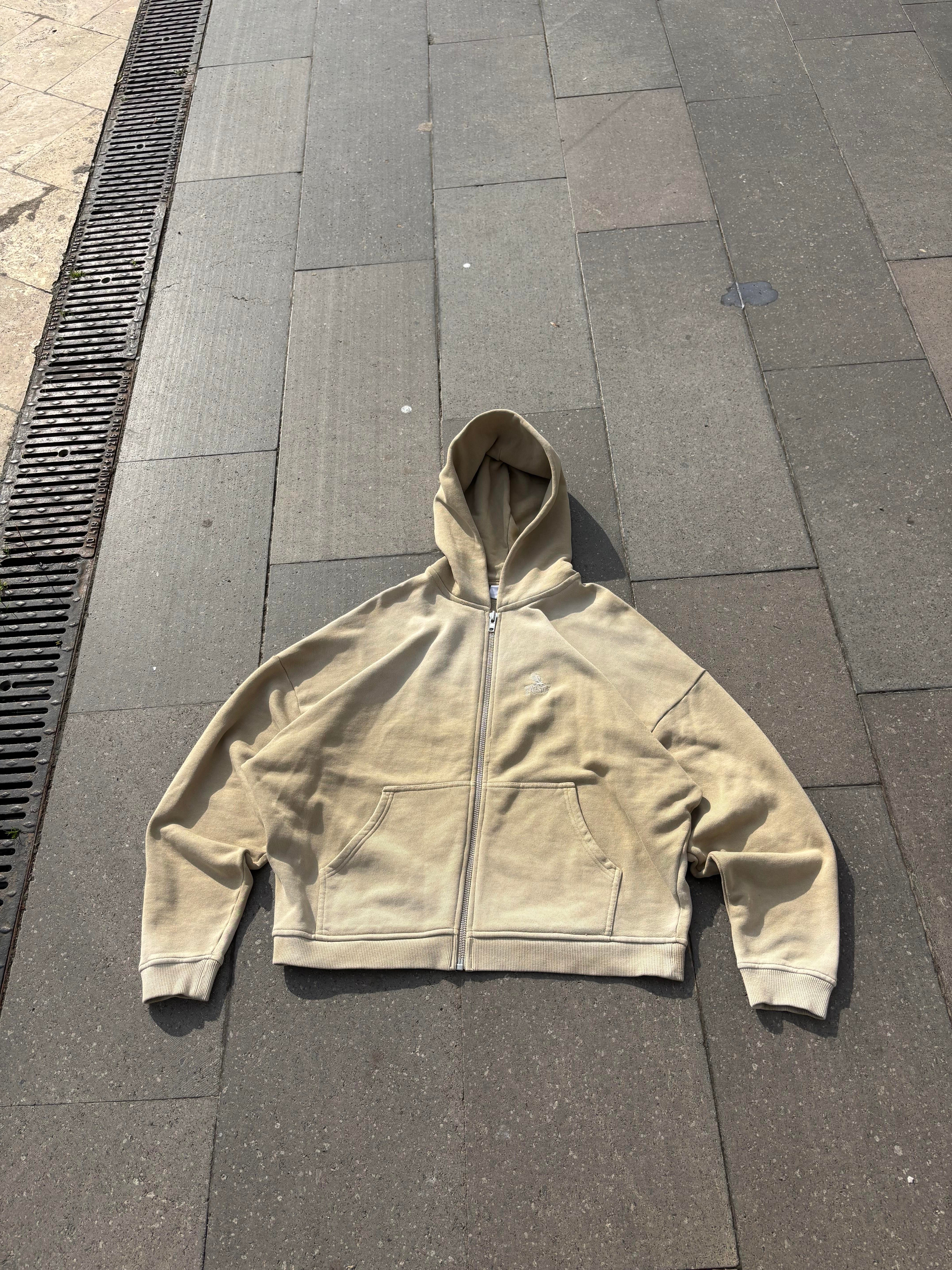 Premium Desert Tone Faded Zip Hoodie