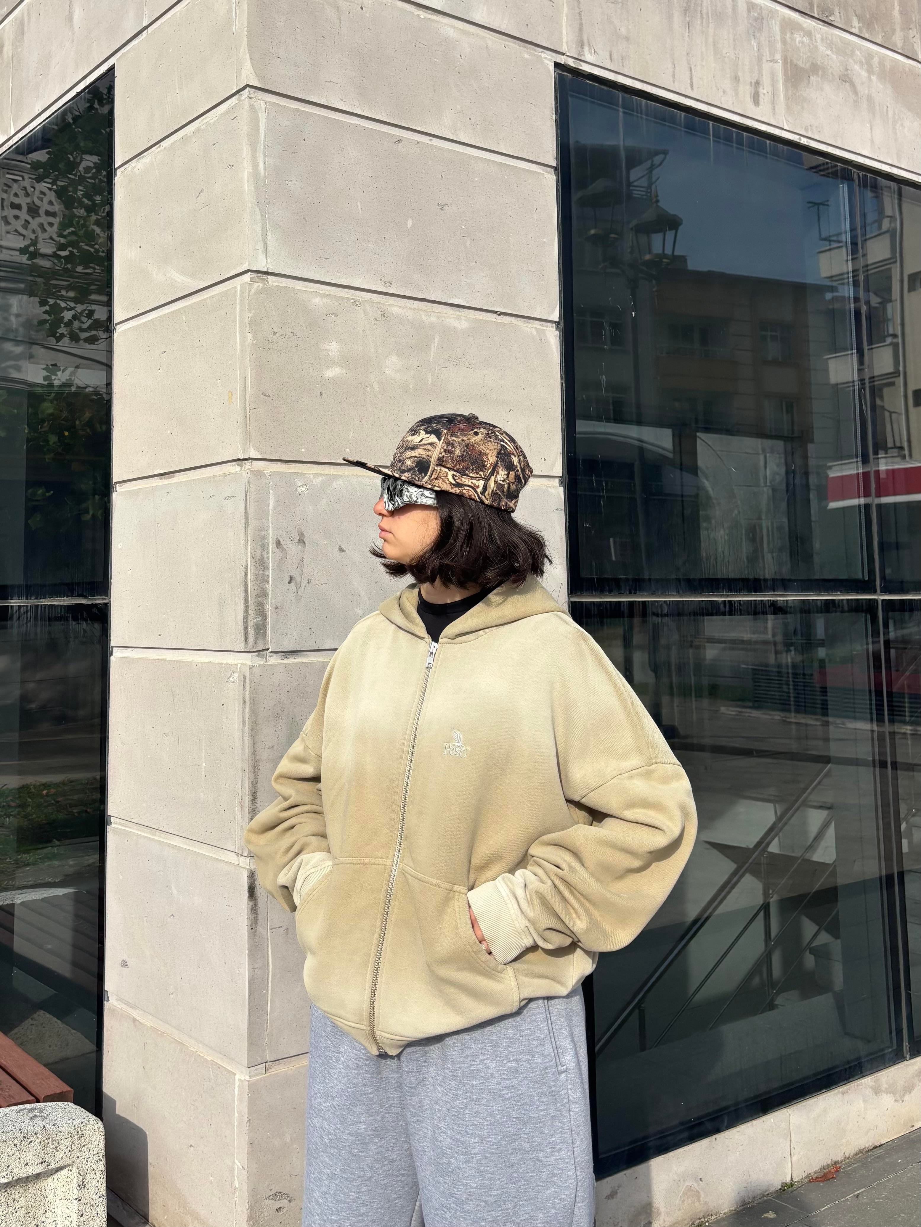Premium Desert Tone Faded Zip Hoodie