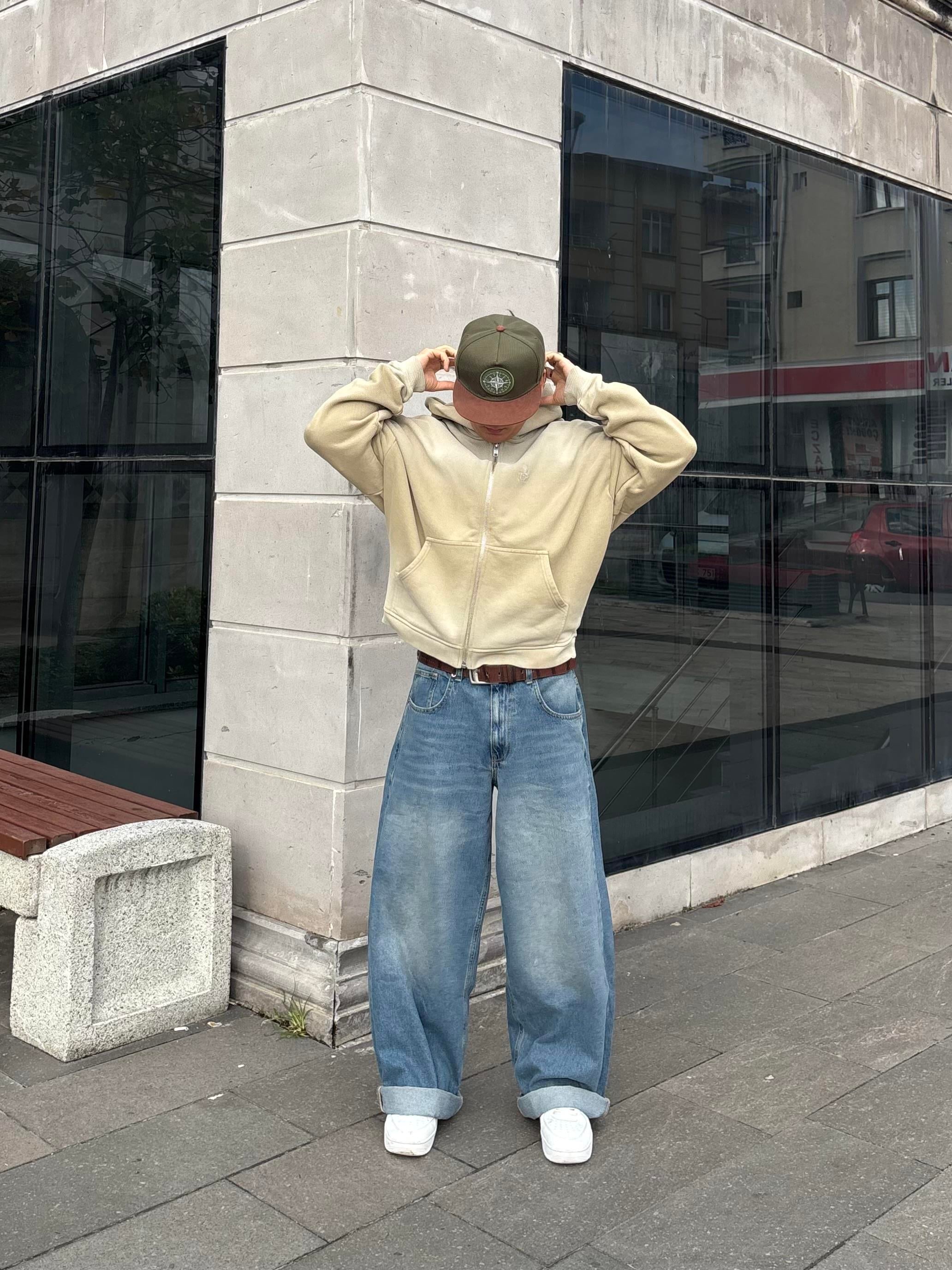 Premium Desert Tone Faded Zip Hoodie
