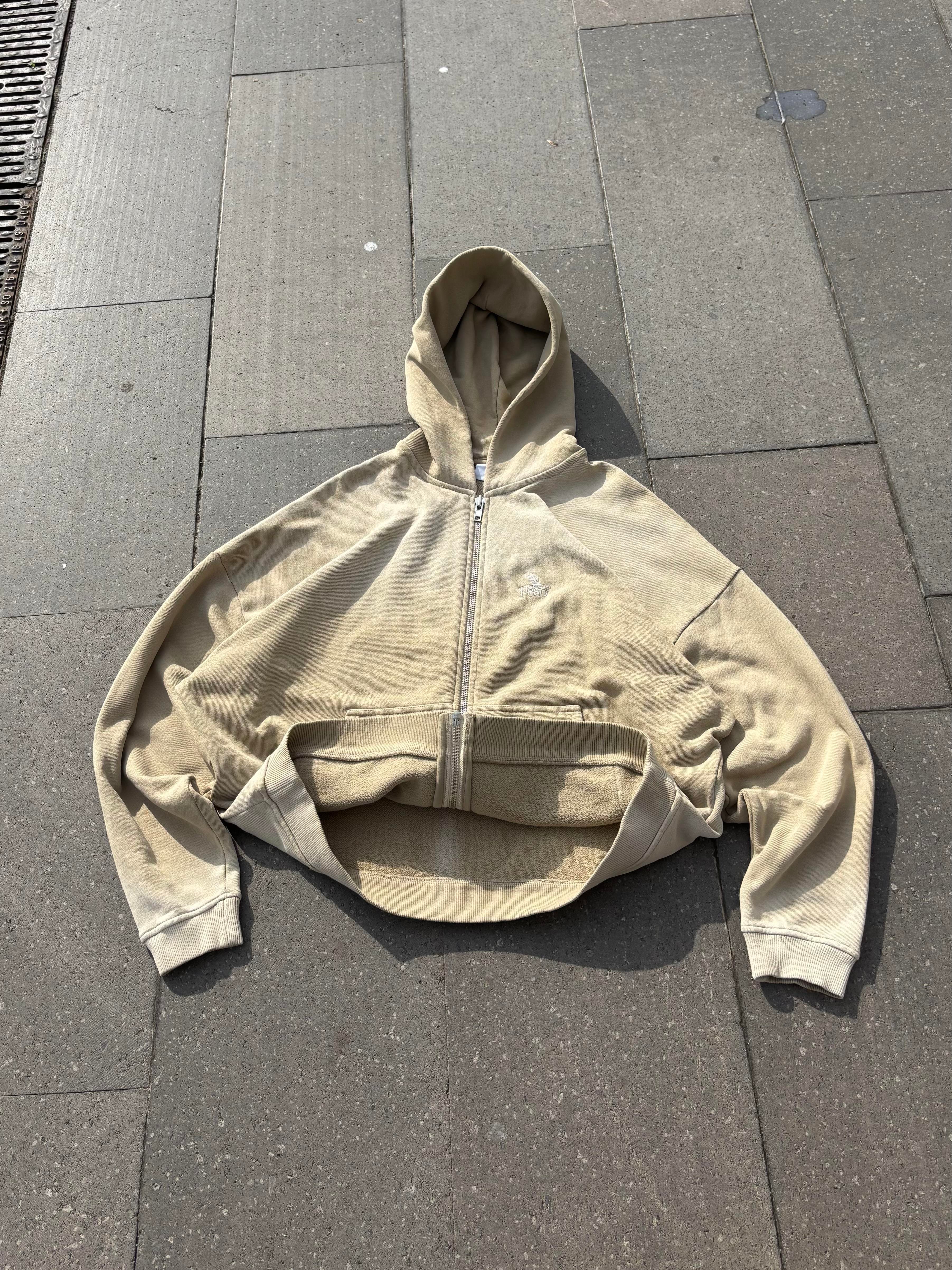 Premium Desert Tone Faded Zip Hoodie
