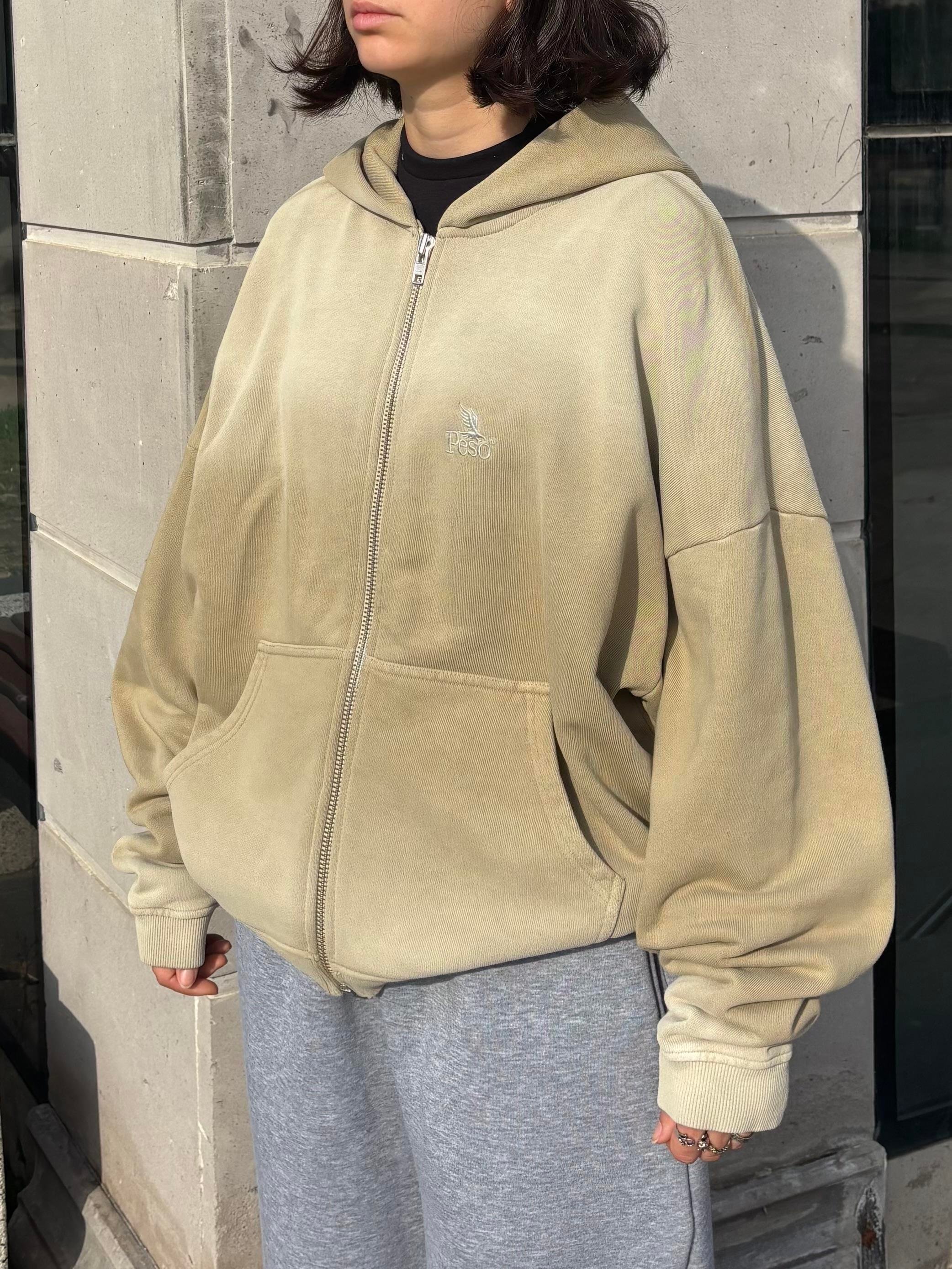 Premium Desert Tone Faded Zip Hoodie